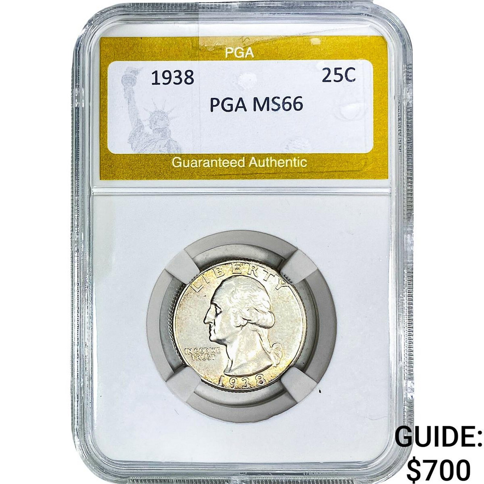 1938 Washington Silver Quarter PGA MS66: 1938 Washington Silver Quarter PGA MS66