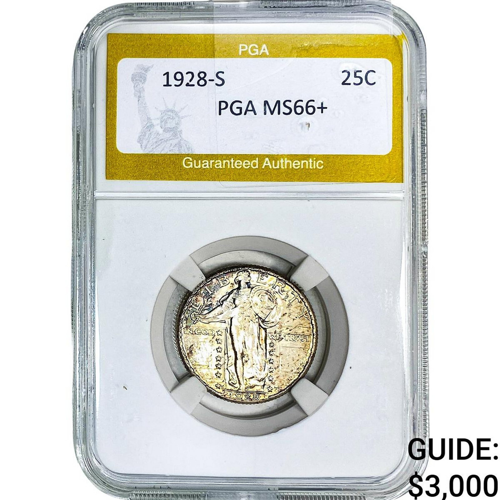 1928-S Standing Liberty Quarter PGA MS66+: 1928-S Standing Liberty Quarter PGA MS66+