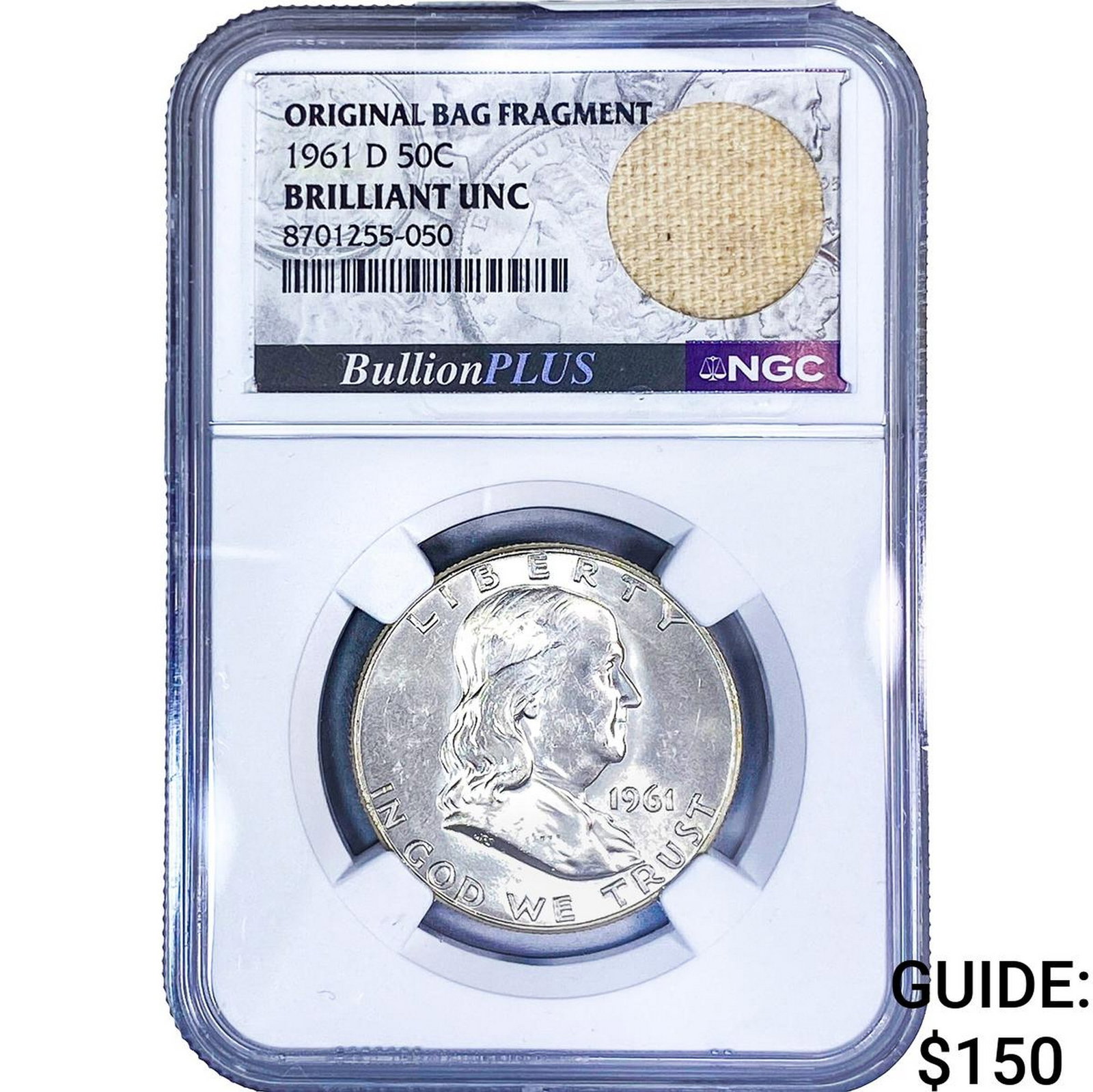 1961-D Franklin Half Dollar NGC BU: 1961-D Franklin Half Dollar NGC BU
