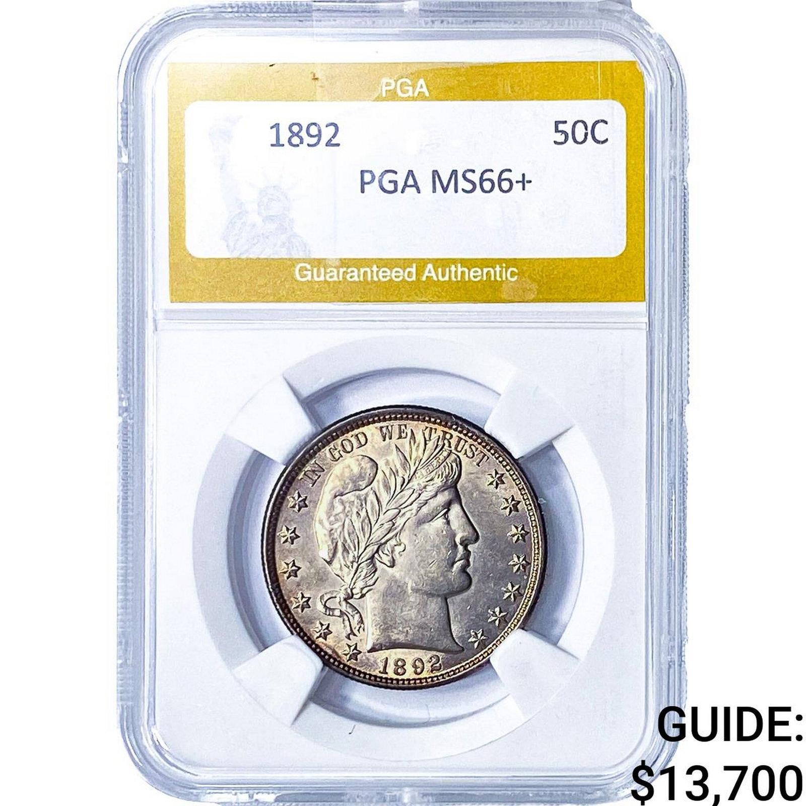 1892 Barber Half Dollar PGA MS66+ (1 of 2)