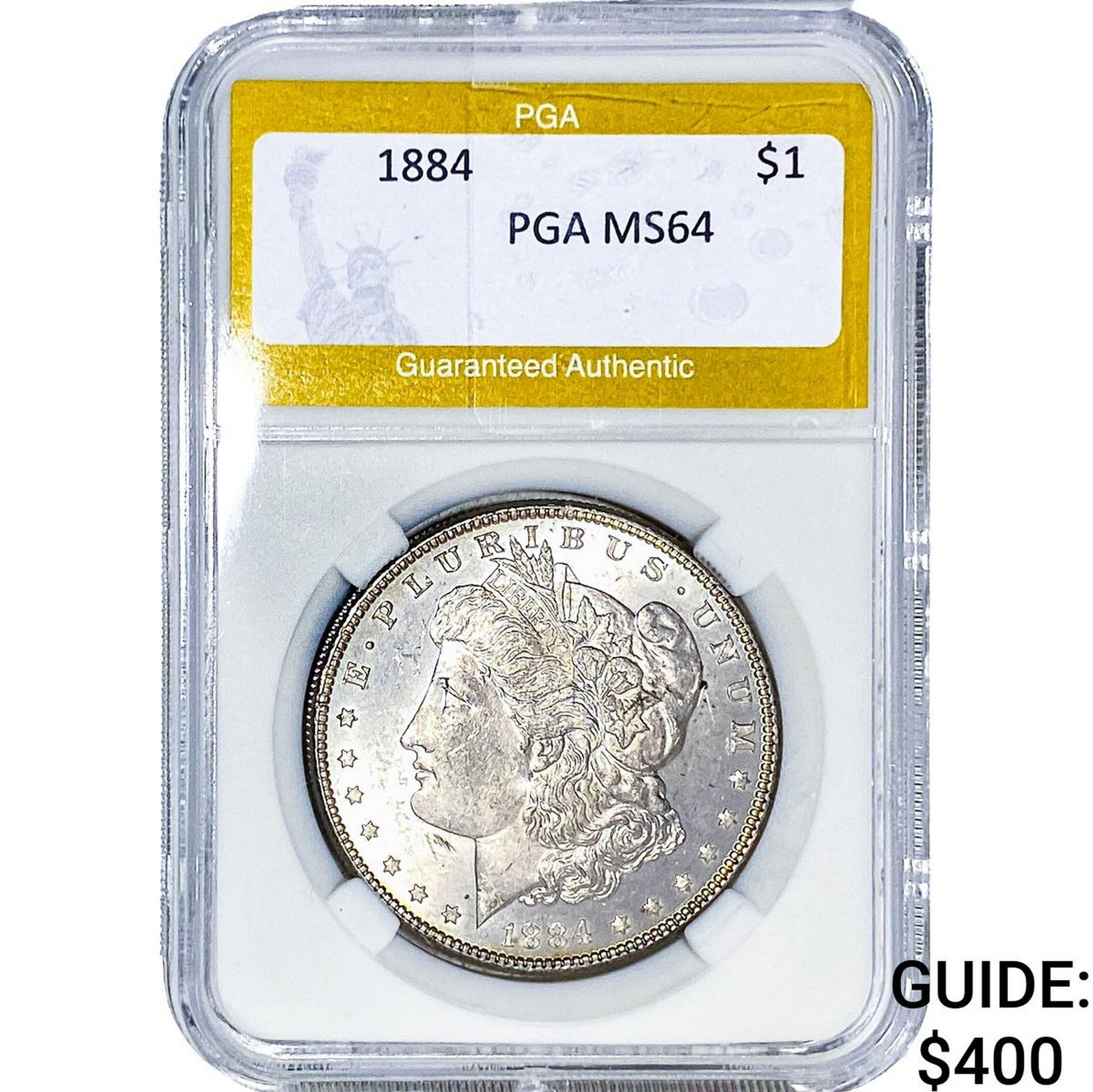 1884 Morgan Silver Dollar PGA MS64: 1884 Morgan Silver Dollar PGA MS64
