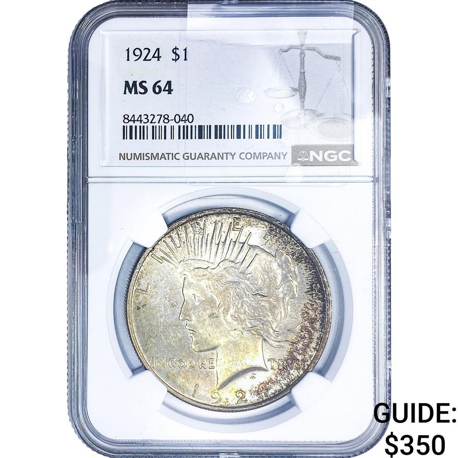 1924 Silver Peace Dollar NGC MS64 (1 of 2)