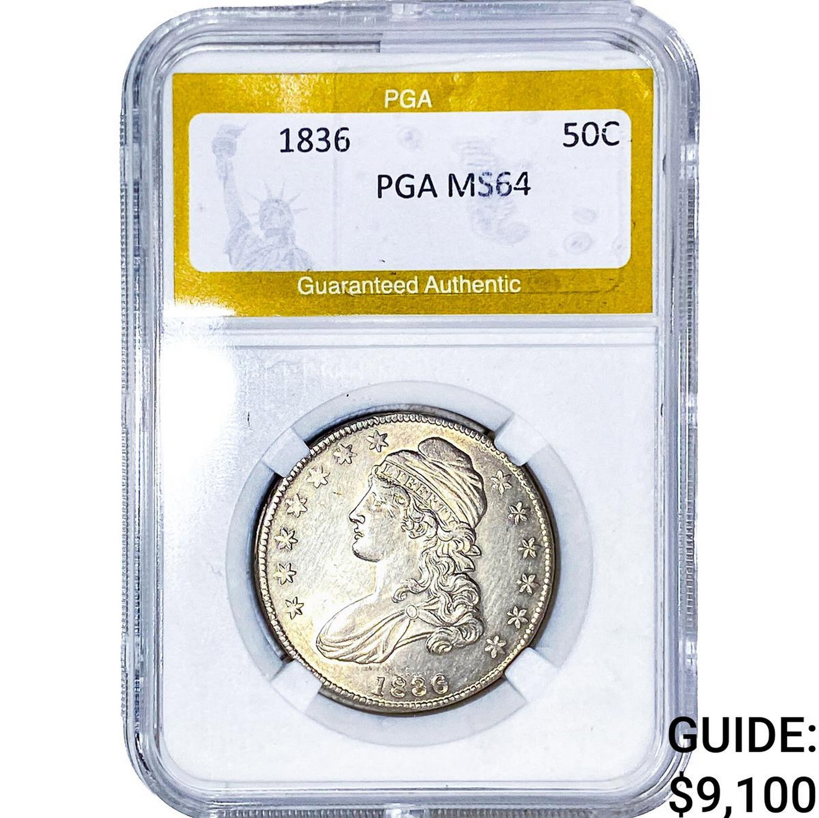 1836 Capped Bust Half Dollar PGA MS64 (1 of 2)