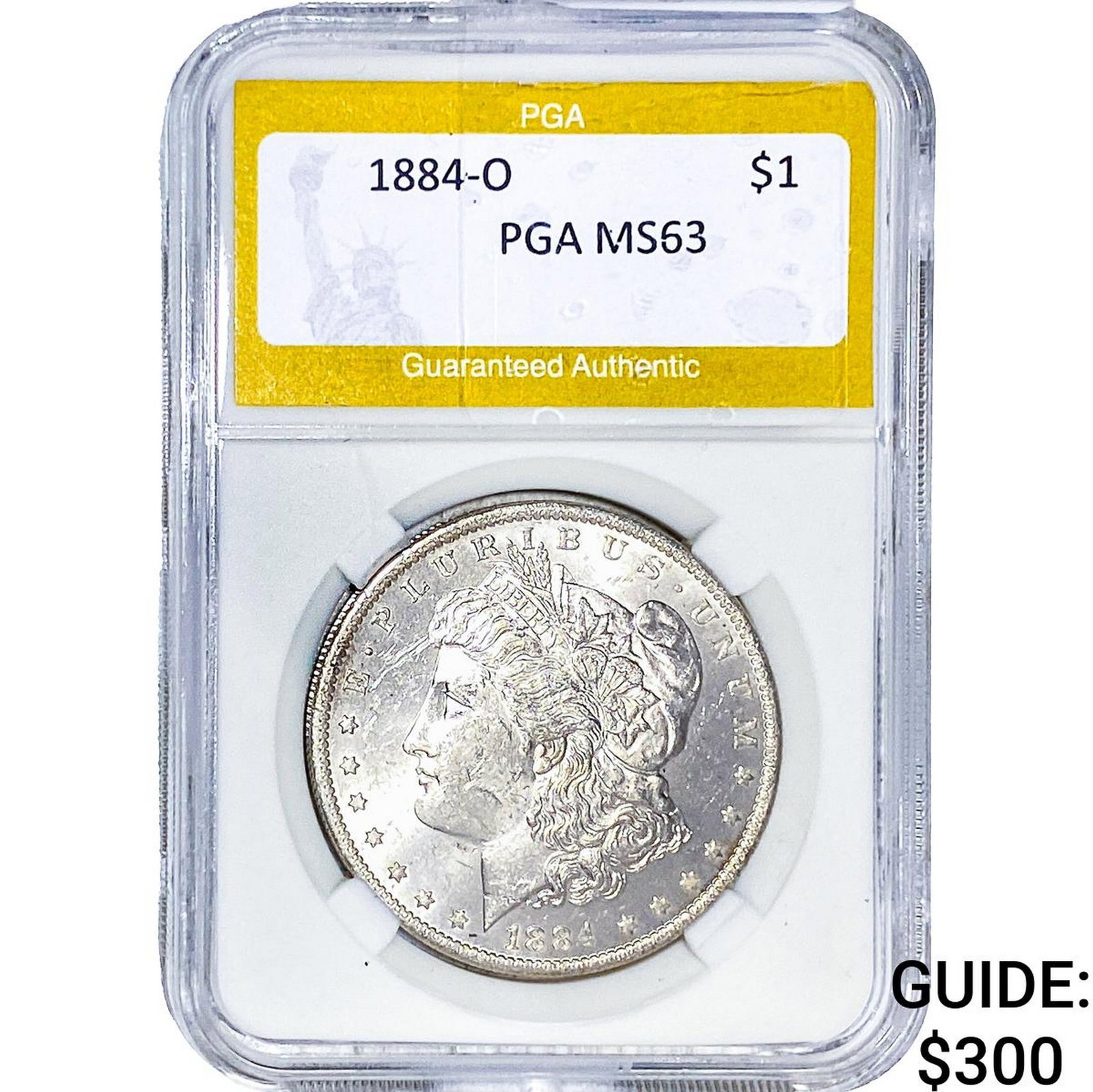 1884-O Morgan Silver Dollar PGA MS63: 1884-O Morgan Silver Dollar PGA MS63
