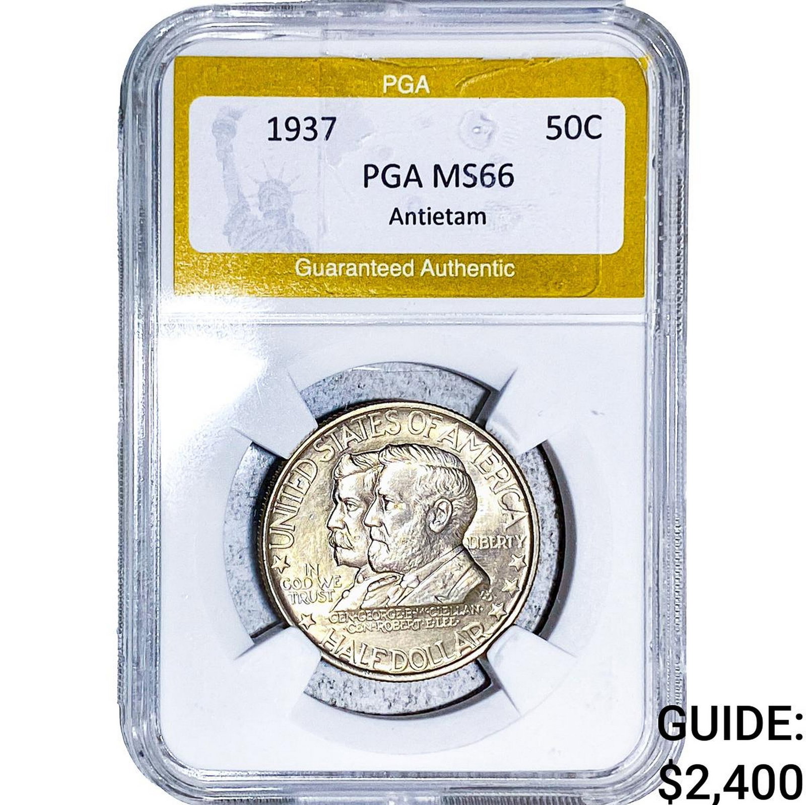 1937 Antietam Half Dollar PGA MS66: 1937 Antietam Half Dollar PGA MS66