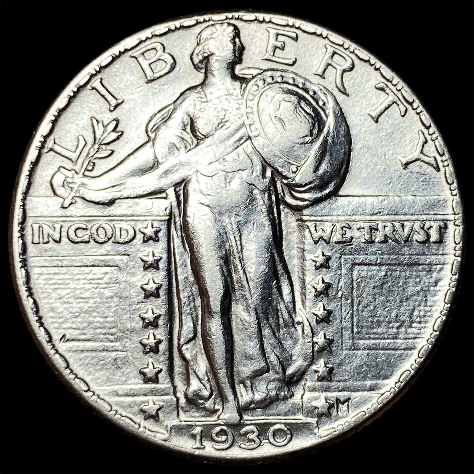 1930 Silver Standing Liberty Quarter CHOICE BU: 1930 Silver Standing Liberty Quarter CHOICE BU