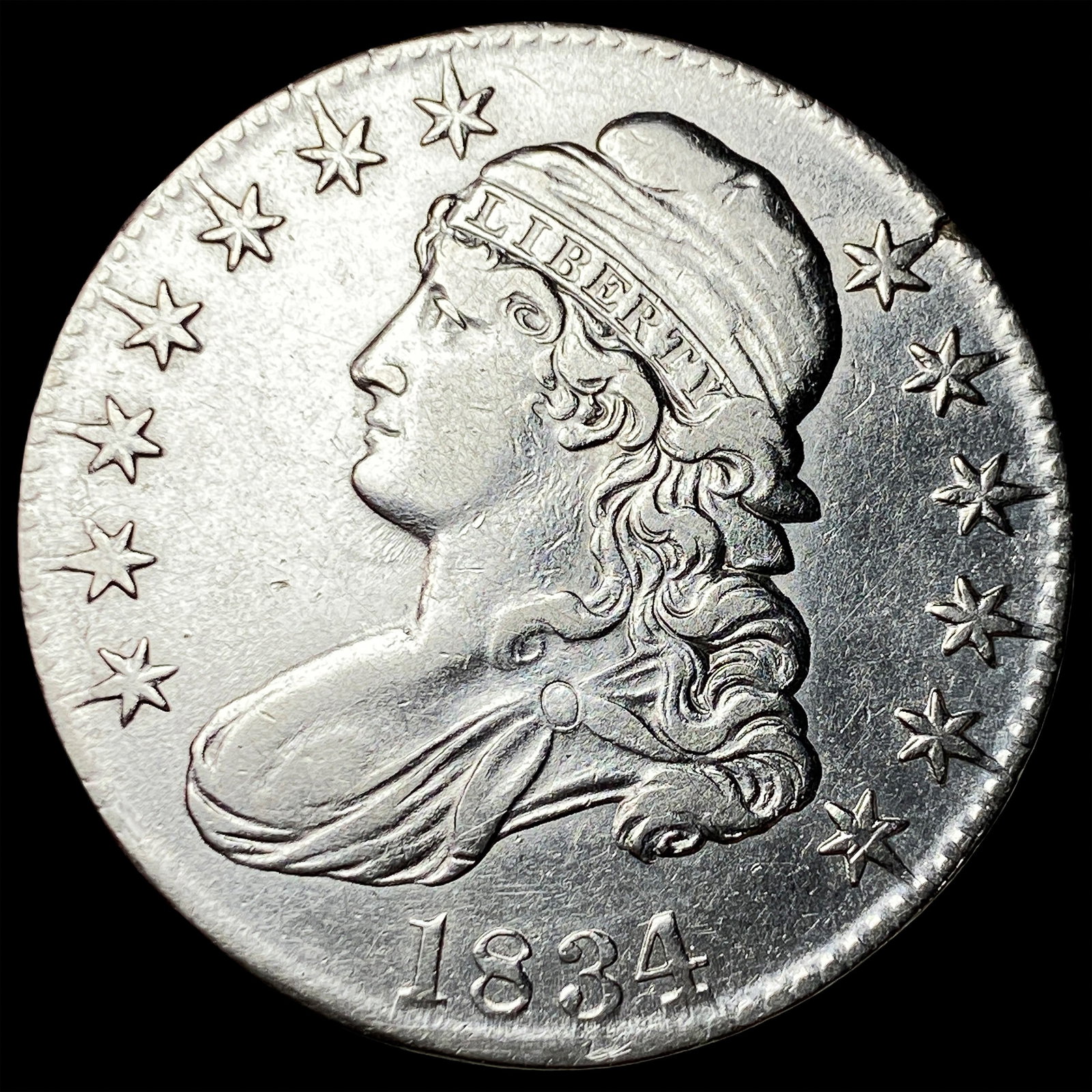 1834 Capped Bust Half Dollar CHOICE AU (1 of 2)