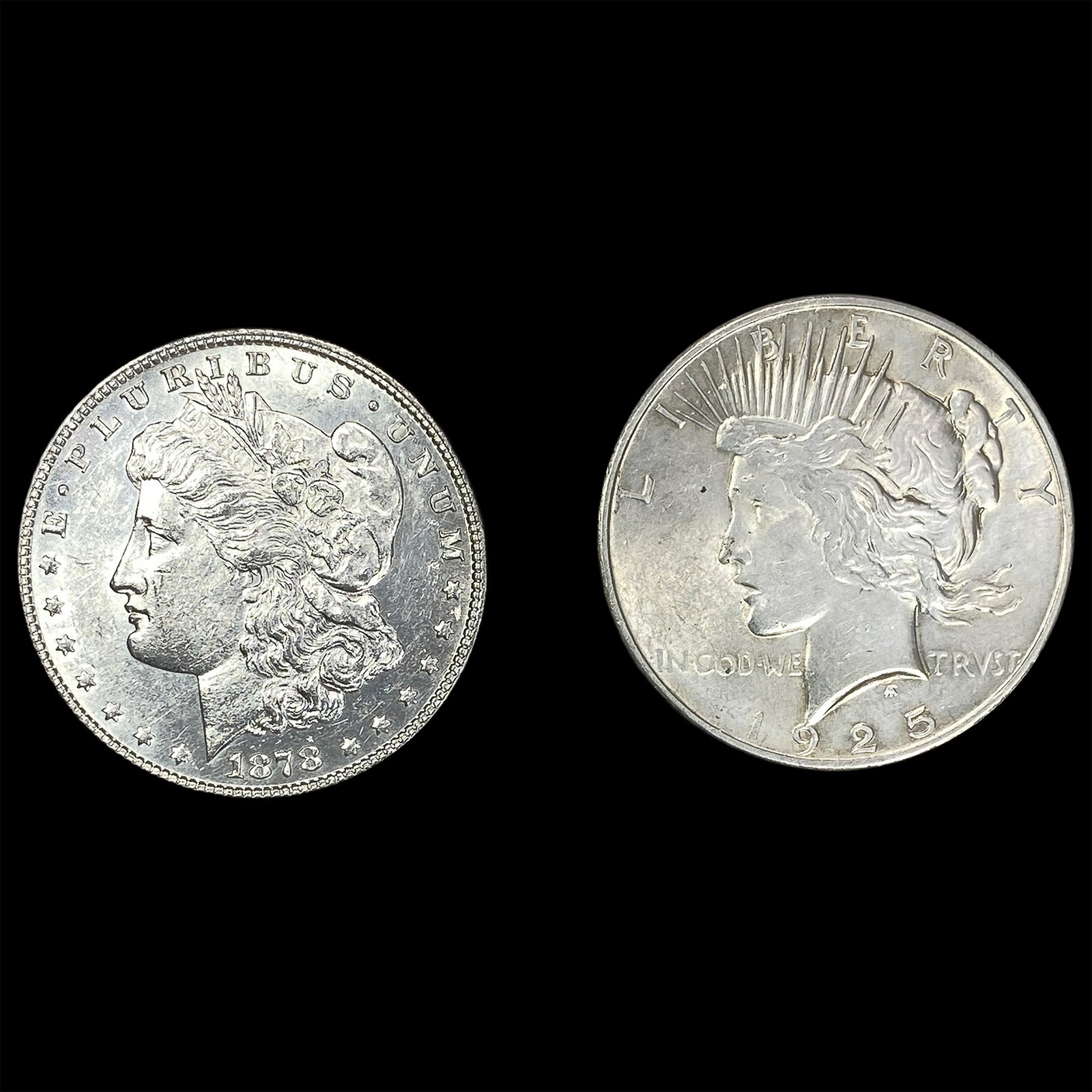[2 Coins] 1878-1925 Morgan & Peace $1: [2 Coins] 1878-1925 Morgan & Peace $1