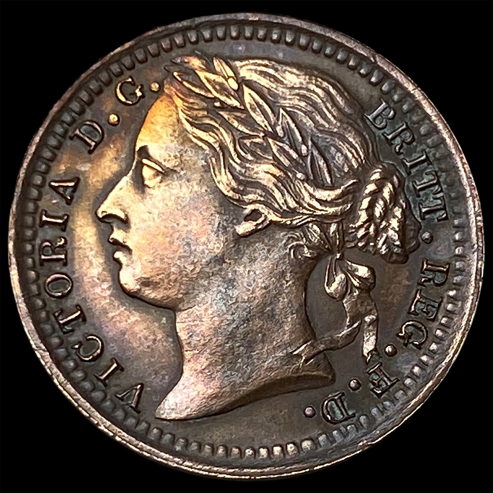 1885 Bronze One Third Farthing UNCIRCULATED: 1885 Bronze One Third Farthing UNCIRCULATED