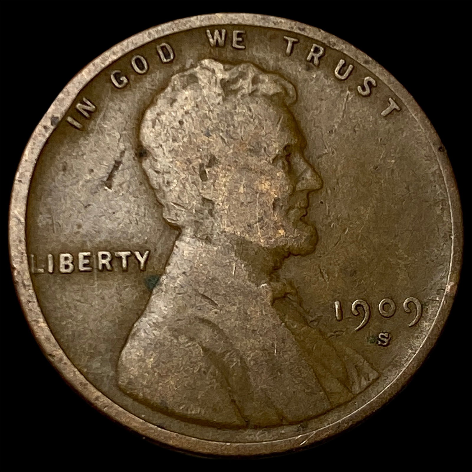 1909-S Lincoln Wheat Cent NEARLY UNCIRCULATED: 1909-S Lincoln Wheat Cent NEARLY UNCIRCULATED