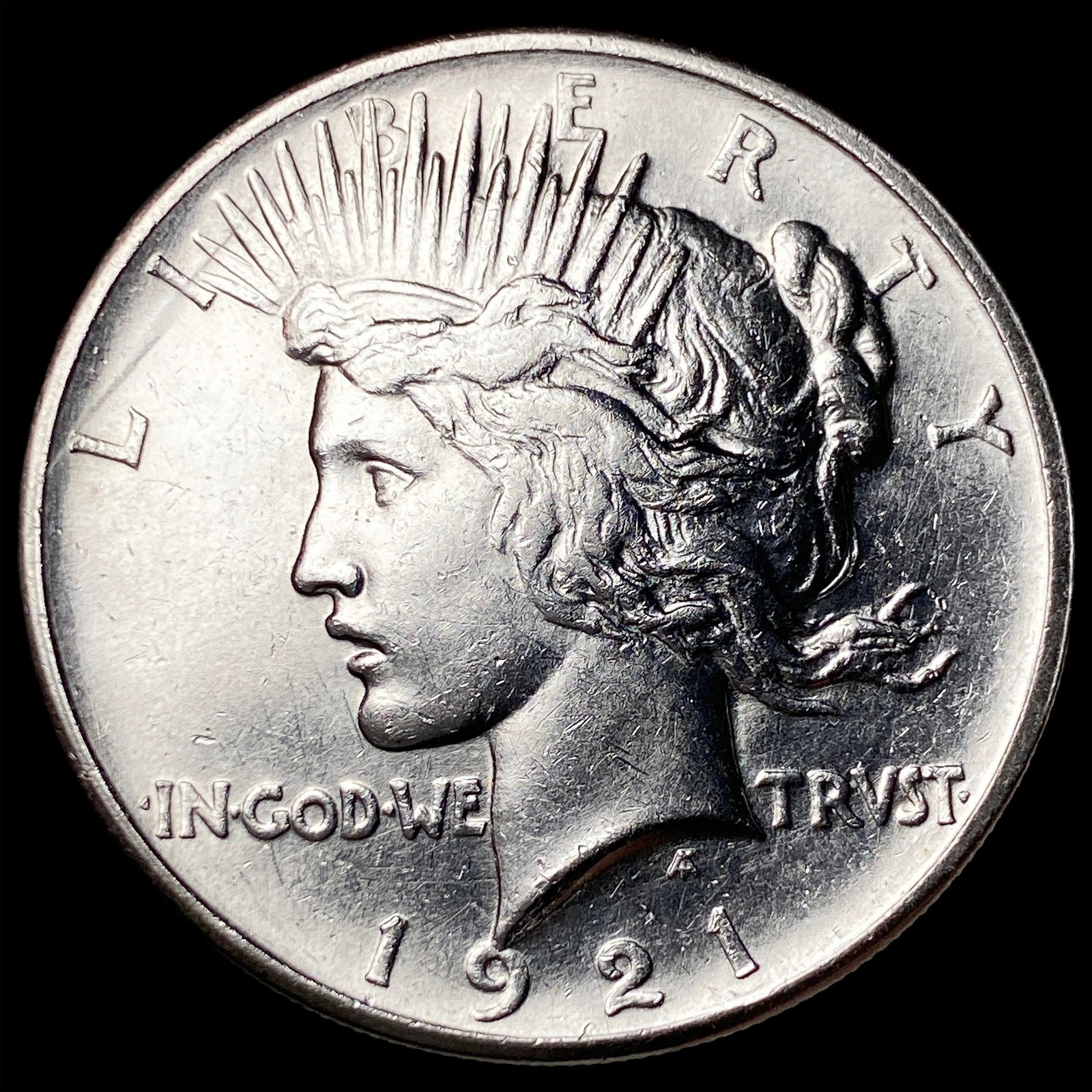 1921 Silver Peace Dollar CHOICE BU (1 of 2)