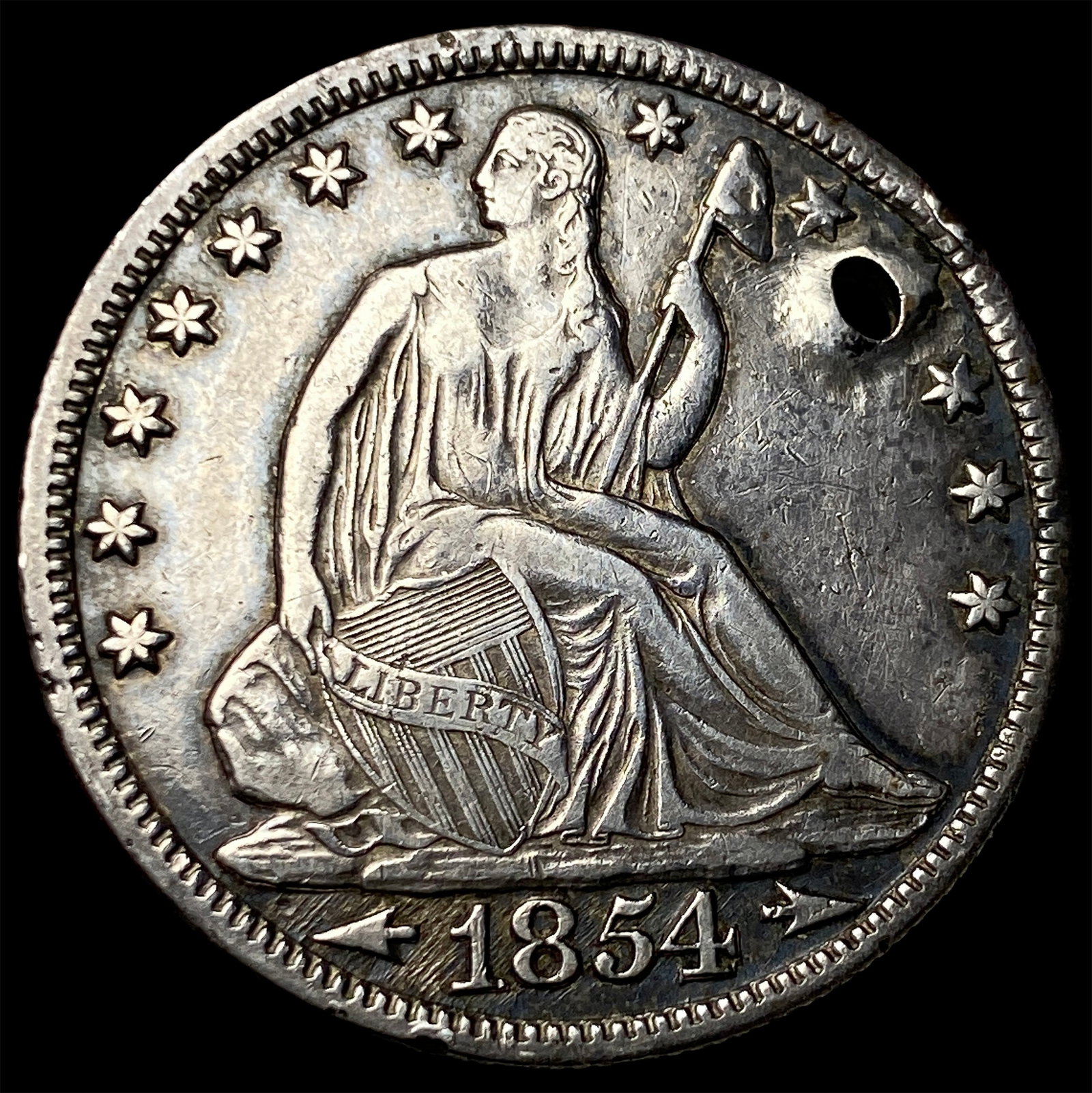 1854-O Silver Seated Liberty Half Dollar HIGH GRADE: 1854-O Silver Seated Liberty Half Dollar HIGH GRADE