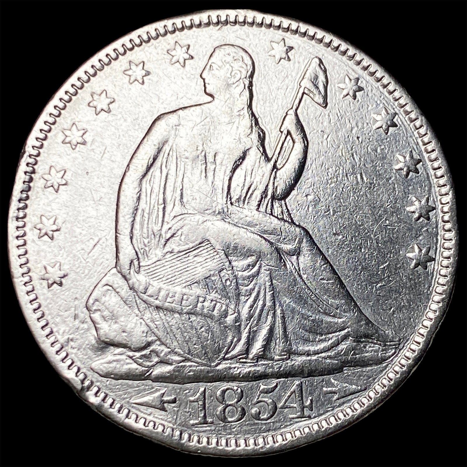 1854 Arrows Seated Liberty Half Dollar UNCIRCULATED (1 of 2)