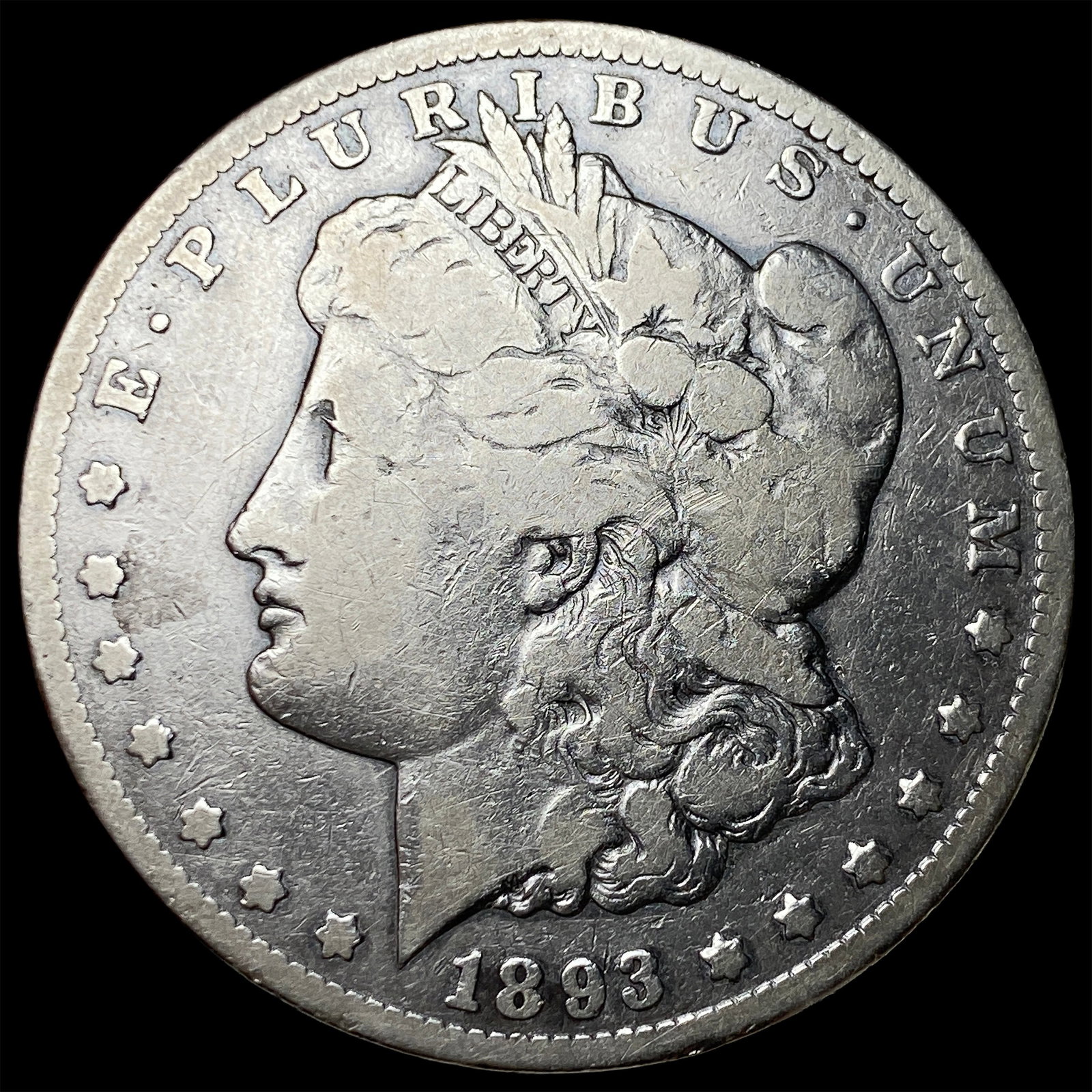 1893-CC Silver Morgan Dollar LIGHTLY CIRCULATED: 1893-CC Silver Morgan Dollar LIGHTLY CIRCULATED