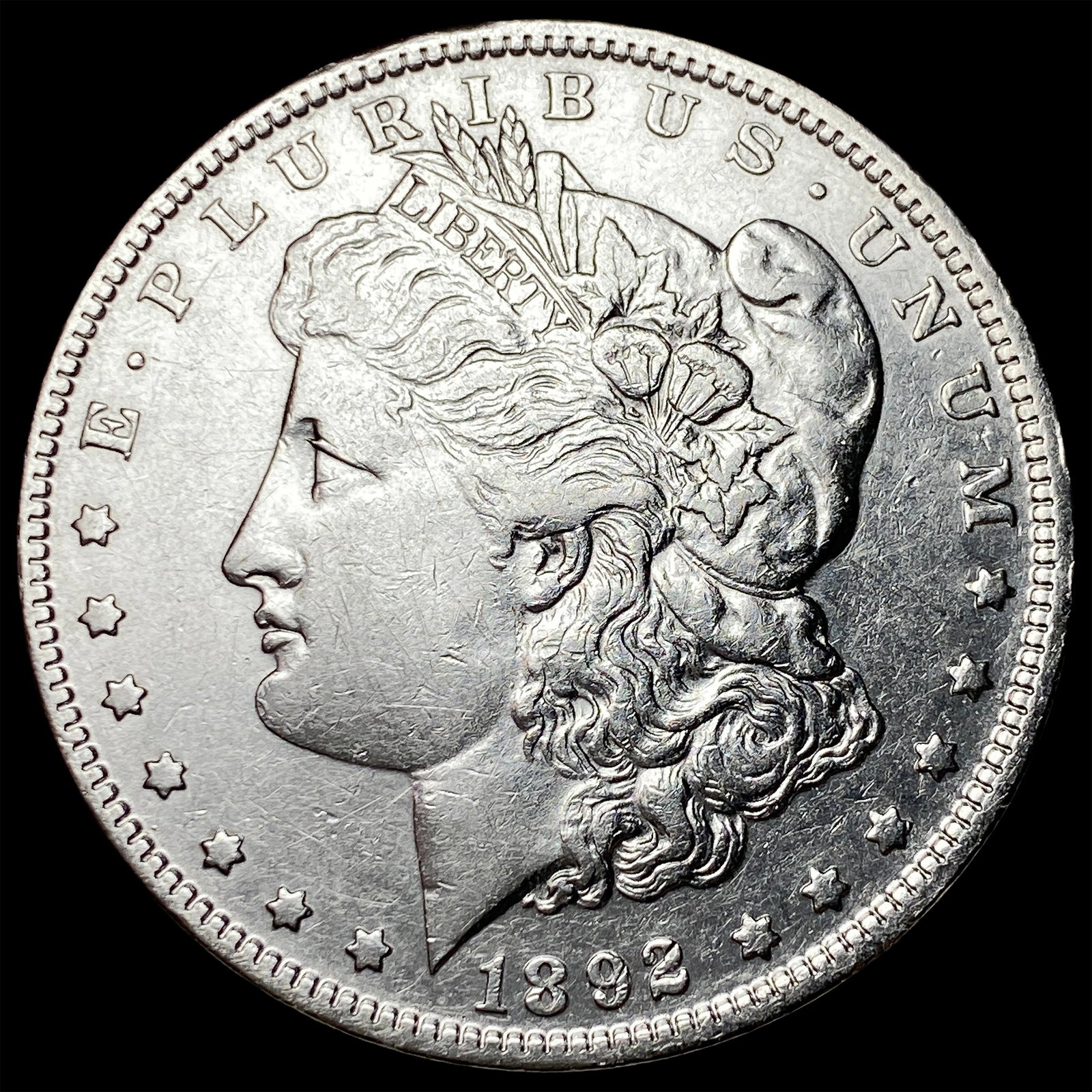 1892 Silver Morgan Dollar CLOSELY UNCIRCULATED: 1892 Silver Morgan Dollar CLOSELY UNCIRCULATED