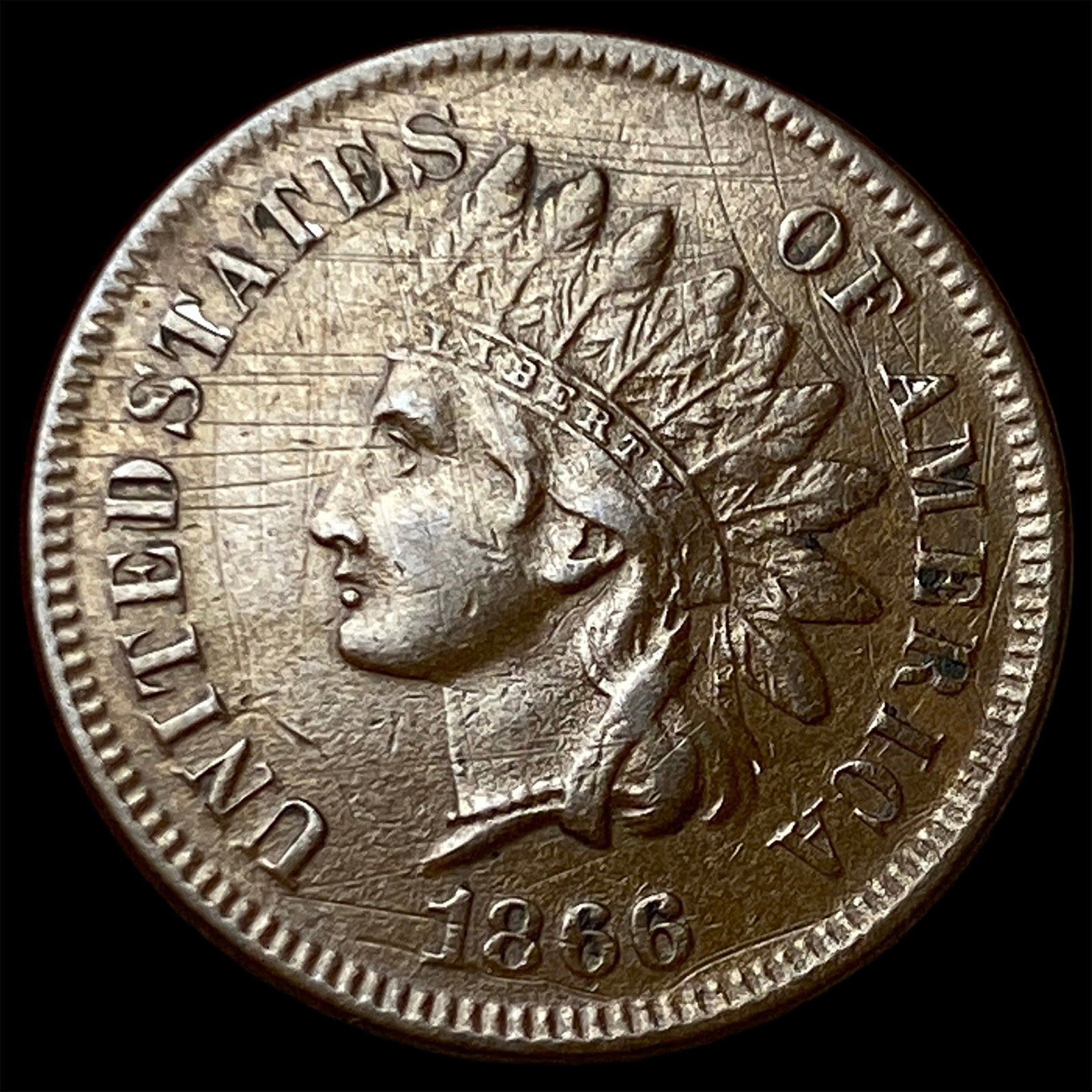 1866 Indian Head Cent HIGH GRADE: 1866 Indian Head Cent HIGH GRADE