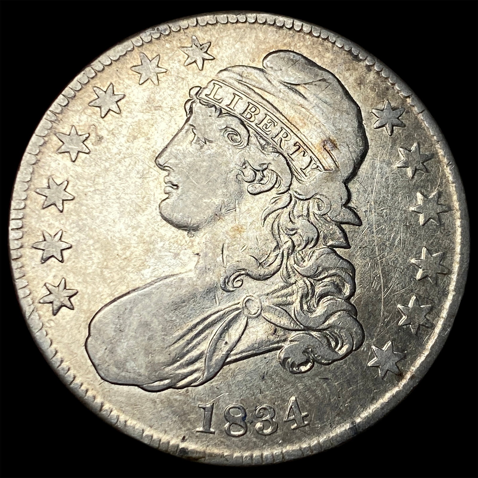 1834 Capped Bust Half Dollar NEARLY UNCIRCULATED (1 of 2)