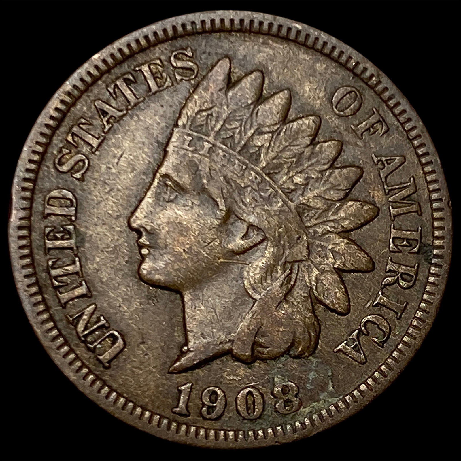 1908-S Indian Head Cent NEARLY UNCIRCULATED (1 of 2)