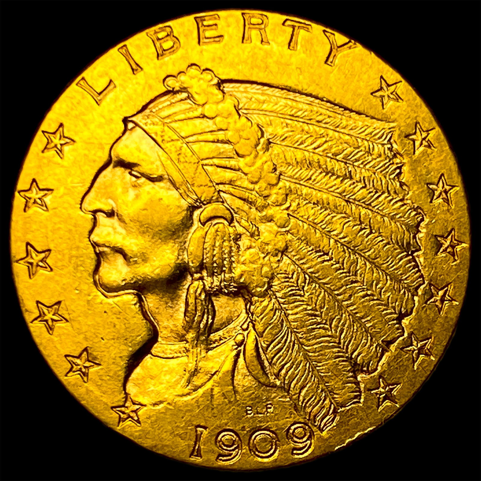 1909 Indian Head Gold $2.50 Quarter Eagle UNCIRCULATED: 1909 Indian Head Gold $2.50 Quarter Eagle UNCIRCULATED