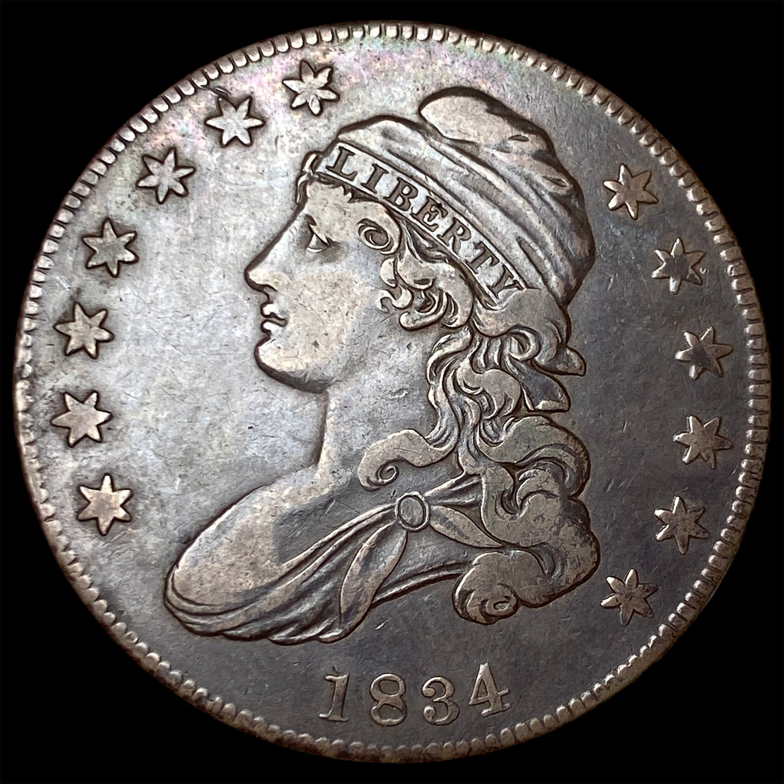 1834 Capped Bust Half Dollar NEARLY UNCIRCULATED (1 of 2)