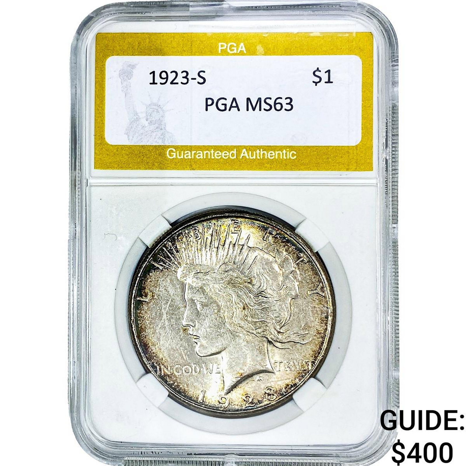 1923-S Silver Peace Dollar PGA MS63 (1 of 2)