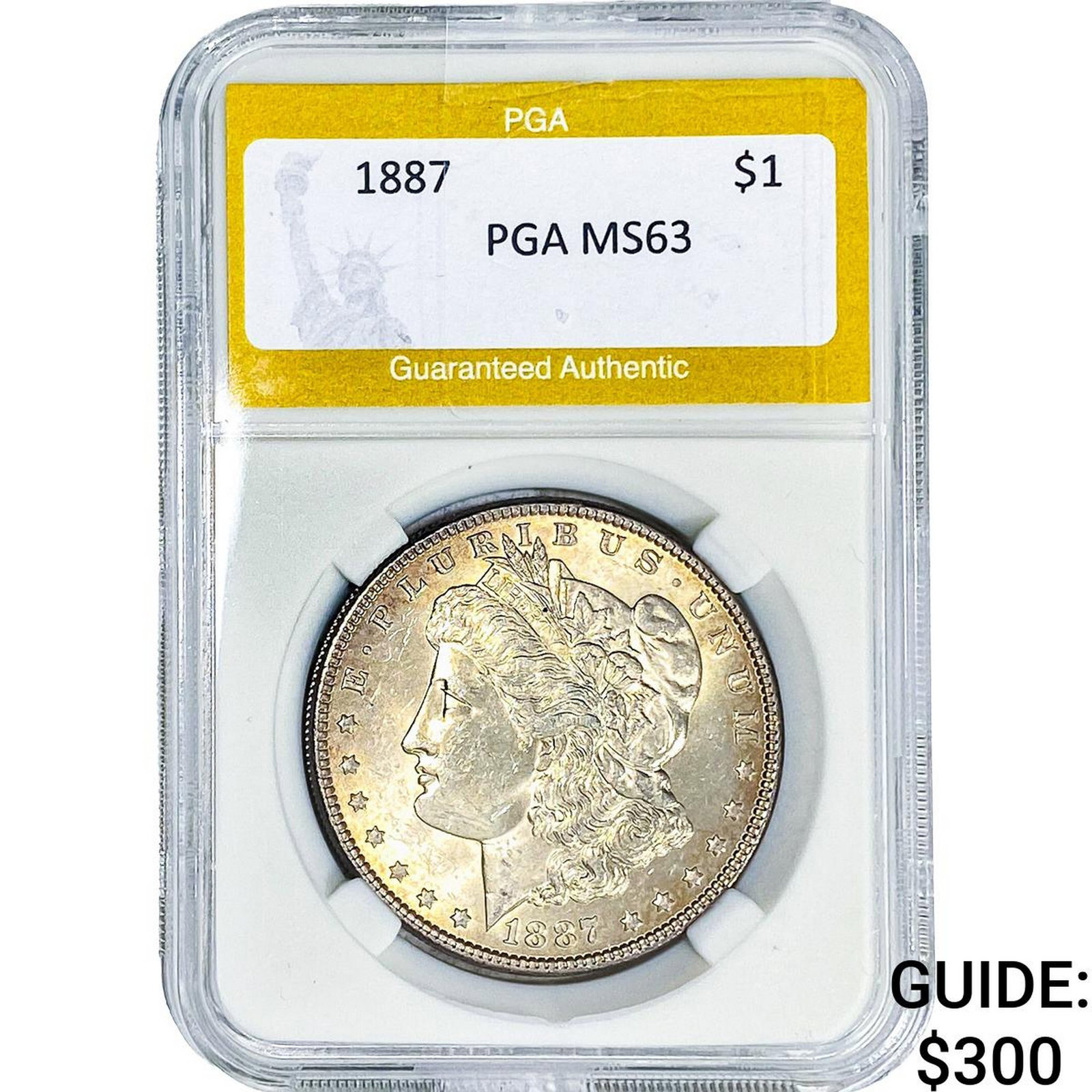 1887 Morgan Silver Dollar PGA MS63: 1887 Morgan Silver Dollar PGA MS63