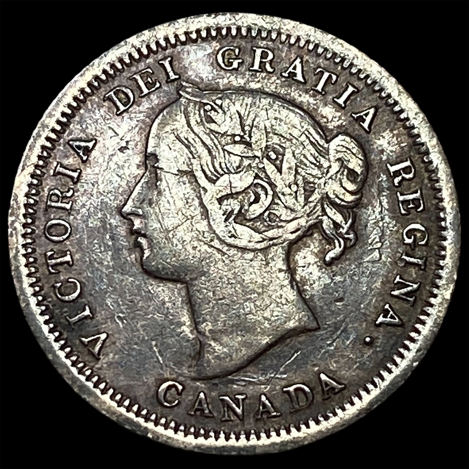 1858 Canada Silver 5 Cents NEARLY UNCIRCULATED: 1858 Canada Silver 5 Cents NEARLY UNCIRCULATED