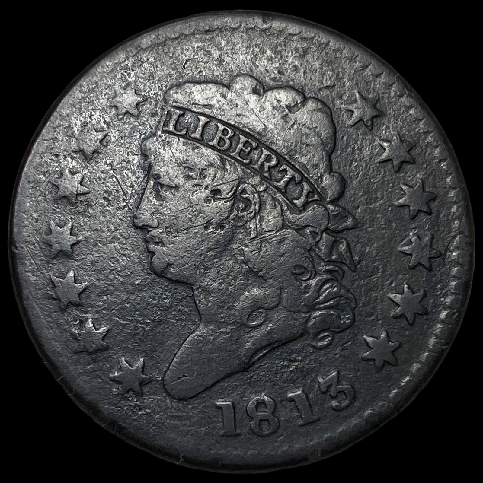 1813 Classic Head Large Cent LIGHTLY CIRCULATED: 1813 Classic Head Large Cent LIGHTLY CIRCULATED