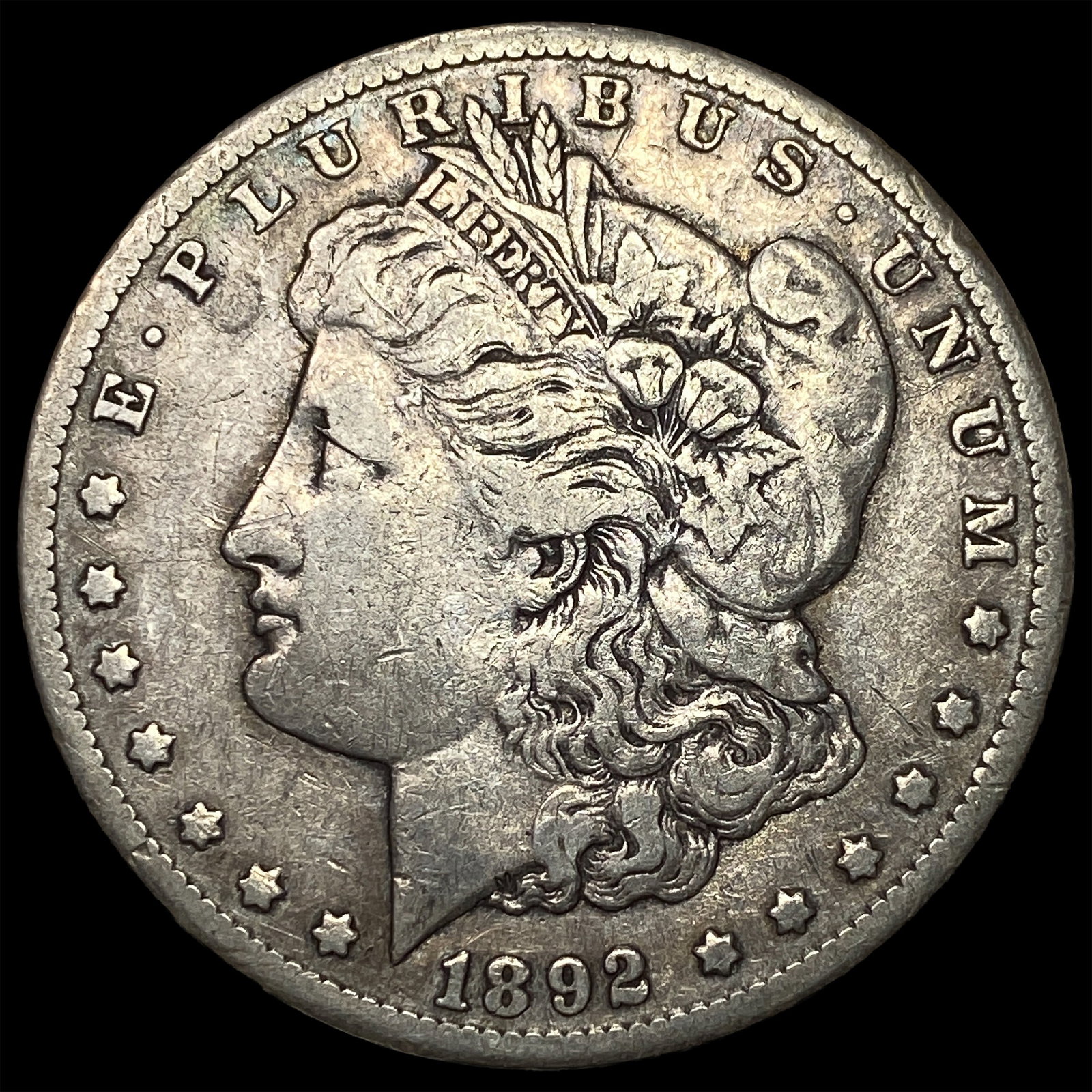 1892-CC Silver Morgan Dollar NEARLY UNCIRCULATED: 1892-CC Silver Morgan Dollar NEARLY UNCIRCULATED