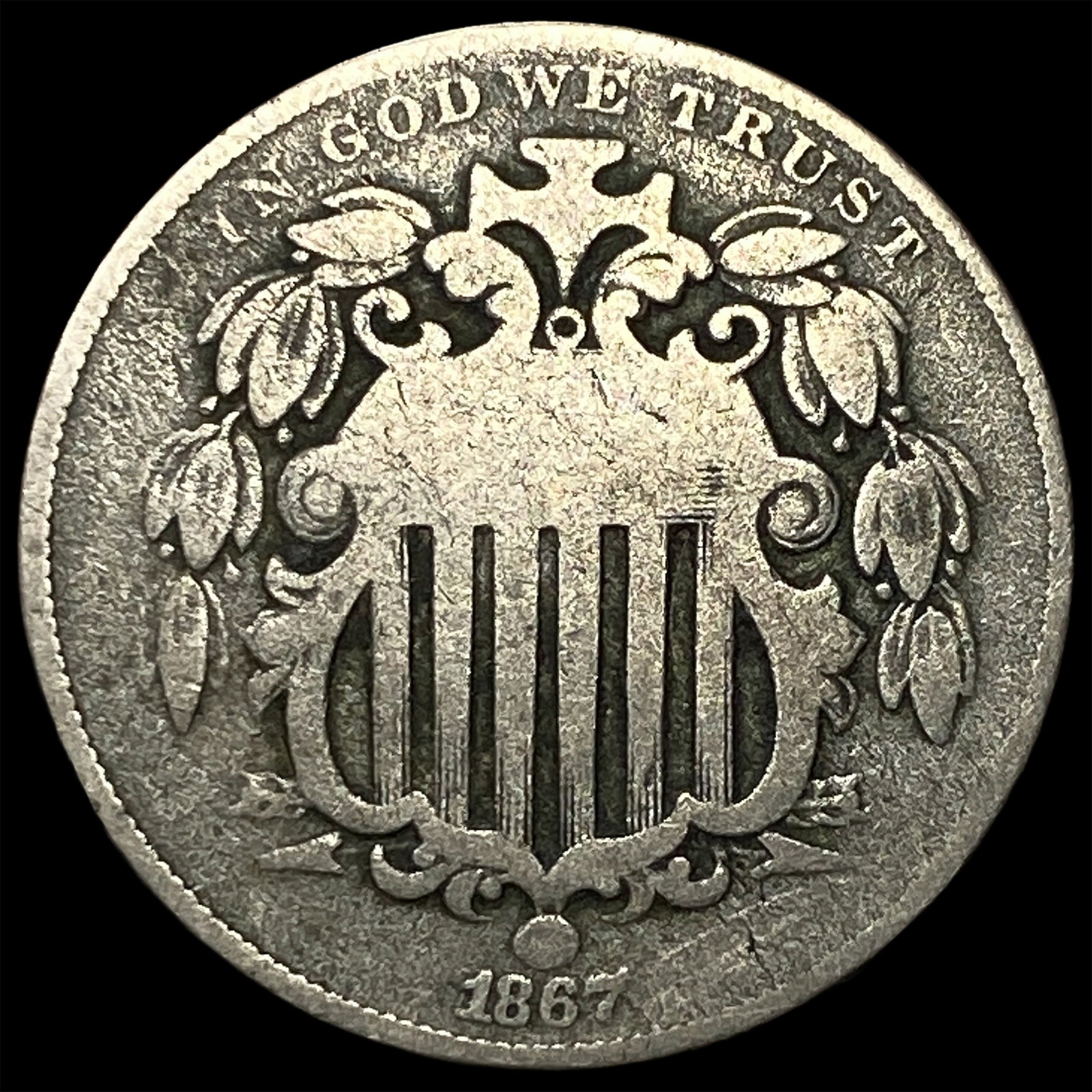 1867 Shield Nickel NICELY CIRCULATED (1 of 2)