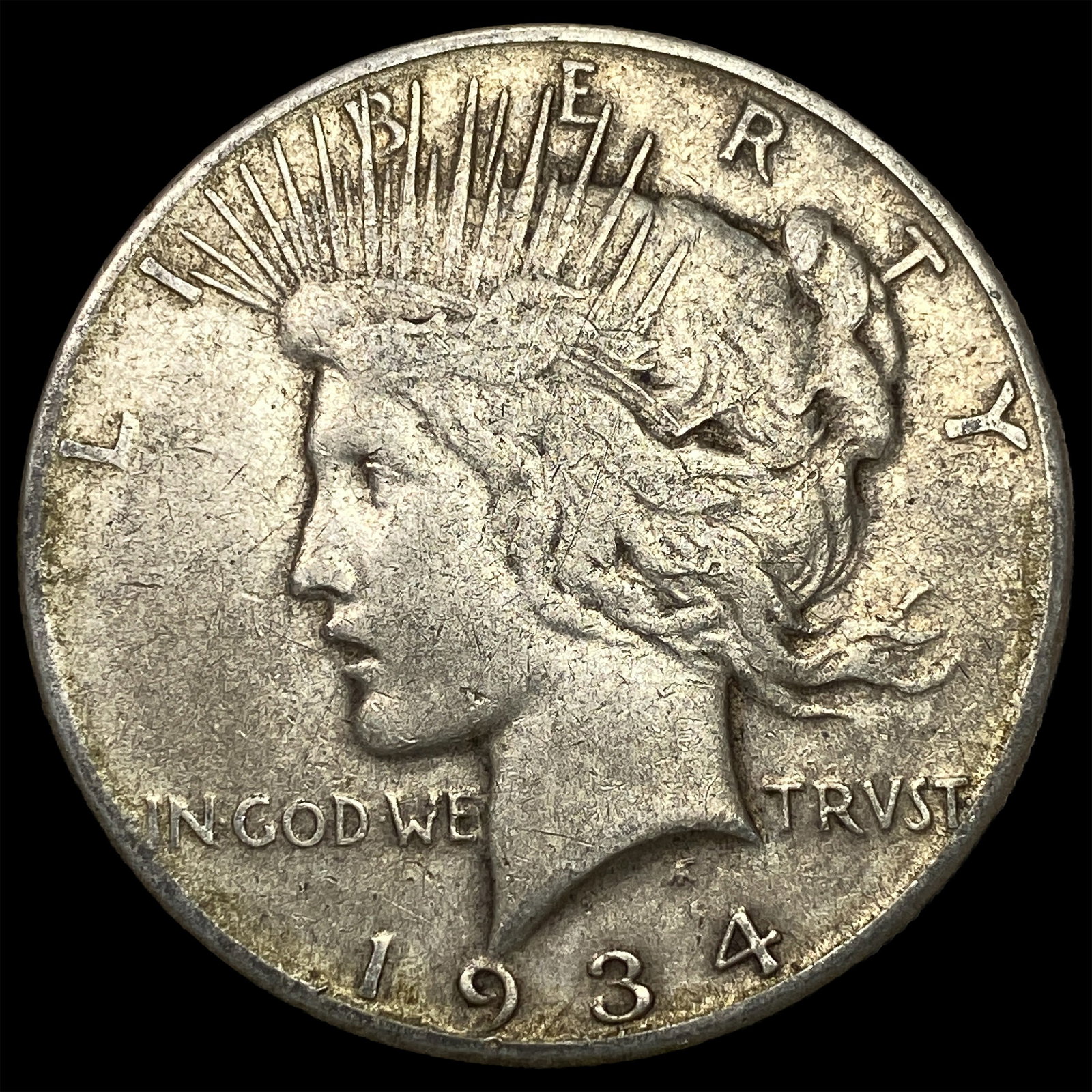 1934 Silver Peace Dollar NEARLY UNCIRCULATED (1 of 2)