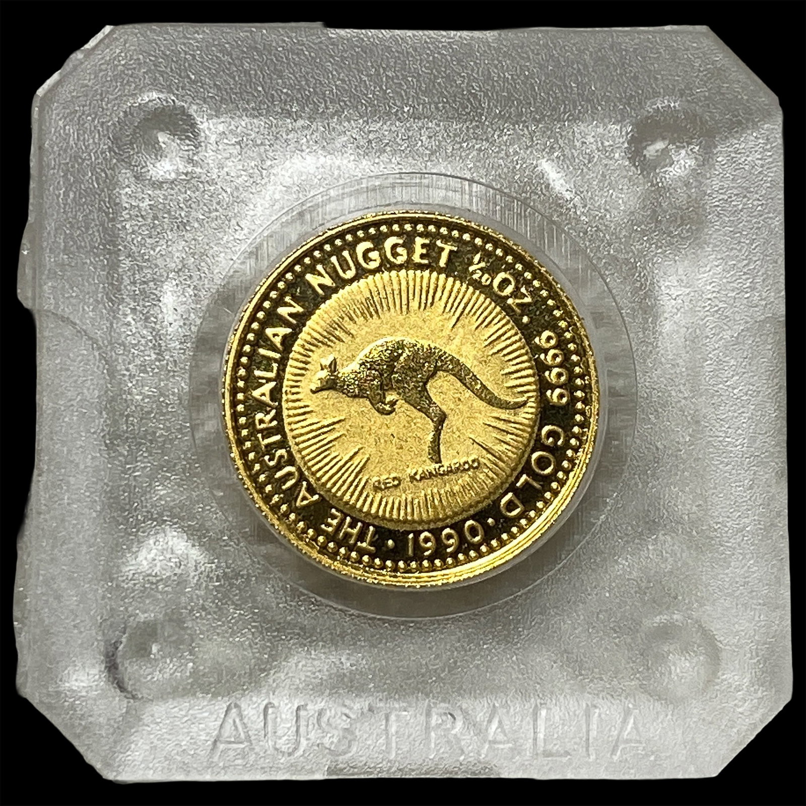 1990 1/20 oz Gold Australian Nugget $5 GEM PROOF (1 of 2)