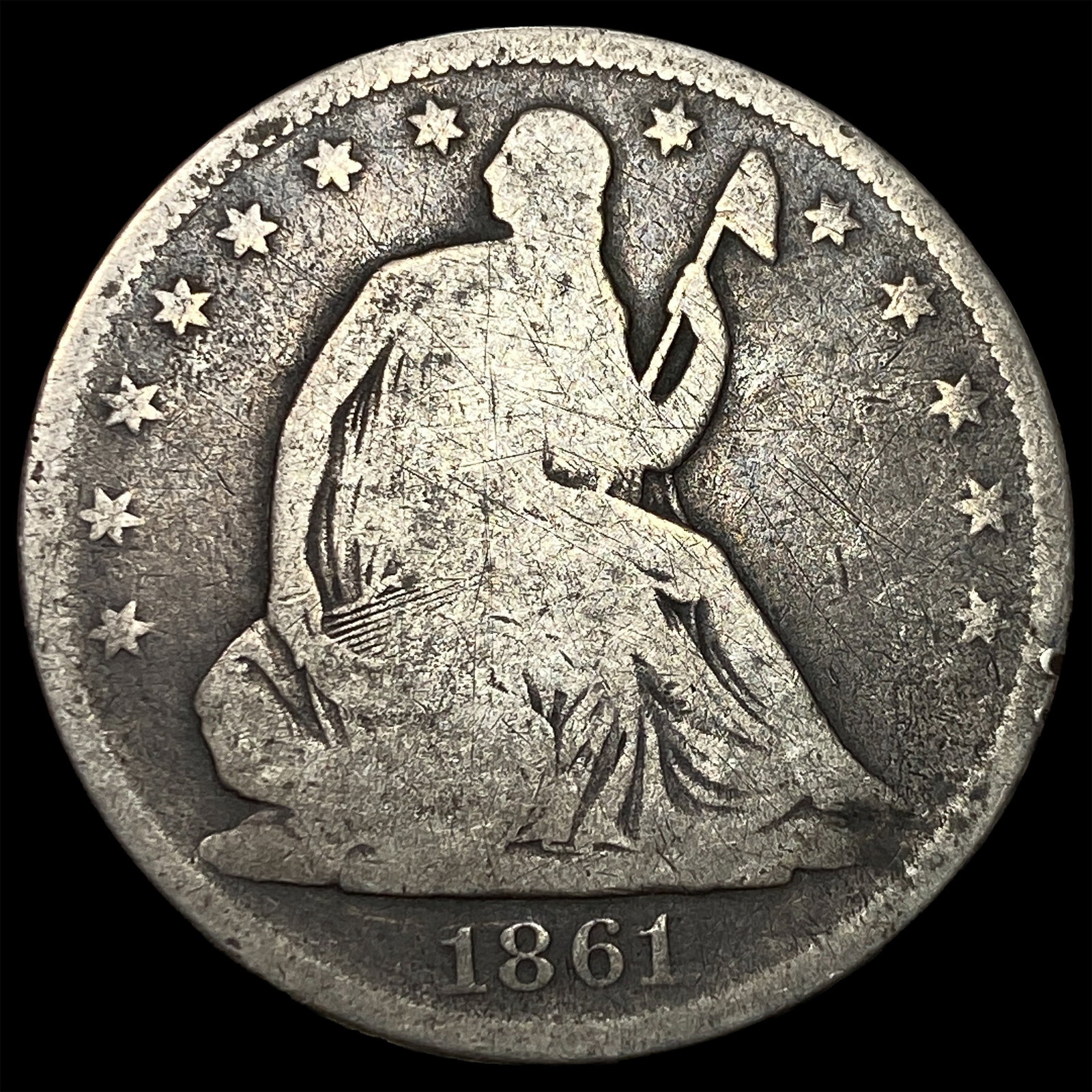 1861-O Silver Half Dollar NICELY CIRCULATED (1 of 2)