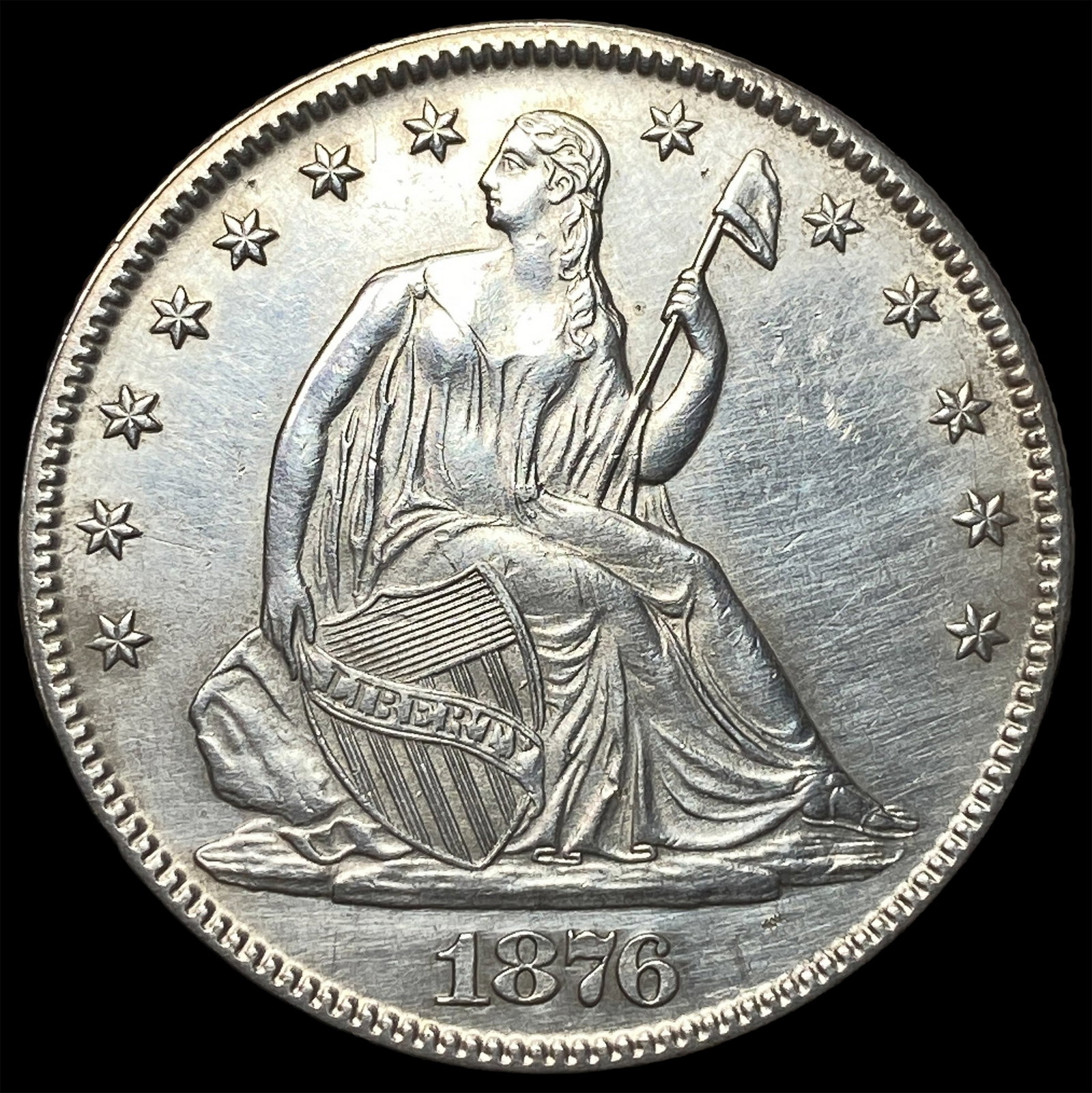 1876 Seated Liberty Half Dollar CHOICE BU: 1876 Seated Liberty Half Dollar CHOICE BU