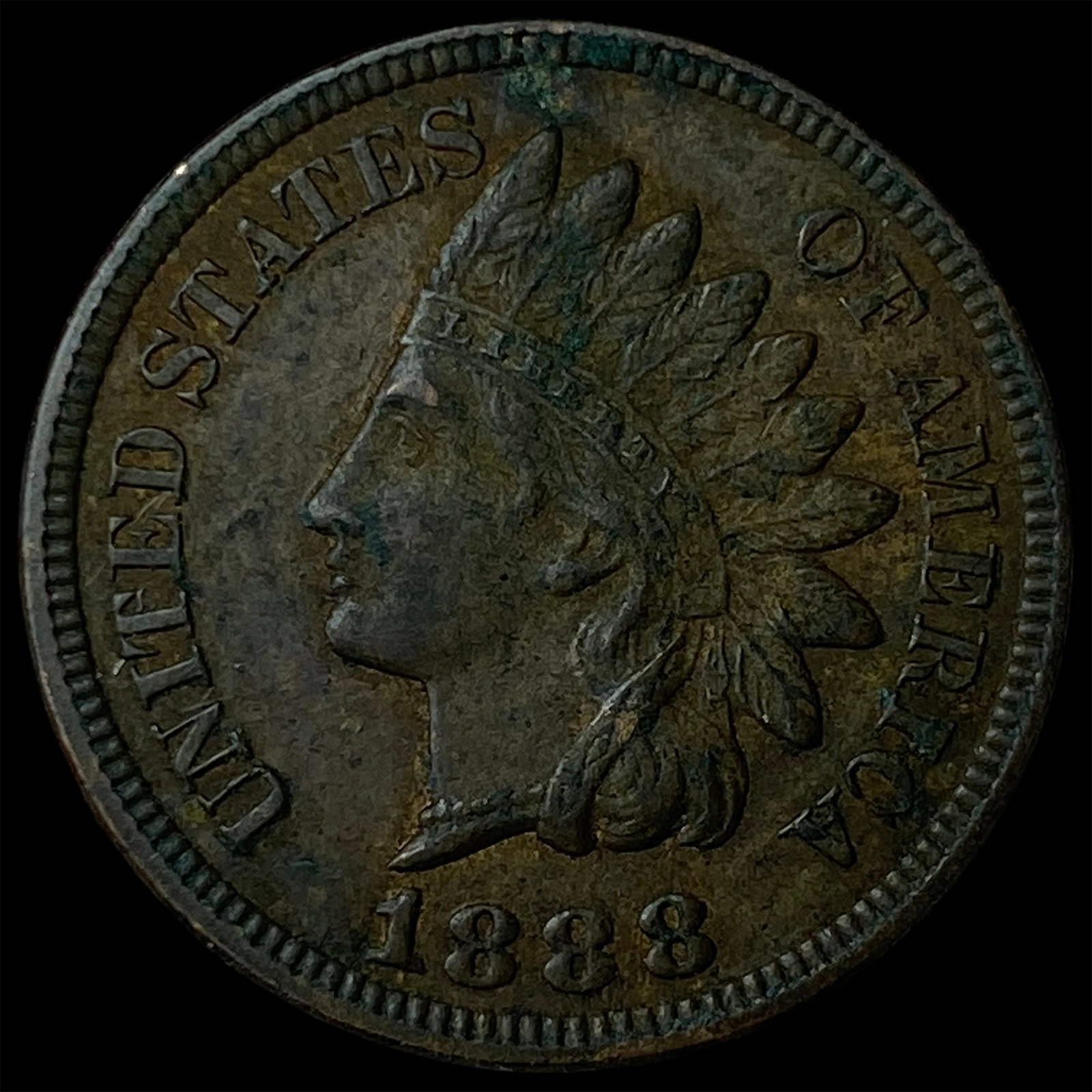 1888 Indian Head Cent NEARLY UNCIRCULATED: 1888 Indian Head Cent NEARLY UNCIRCULATED