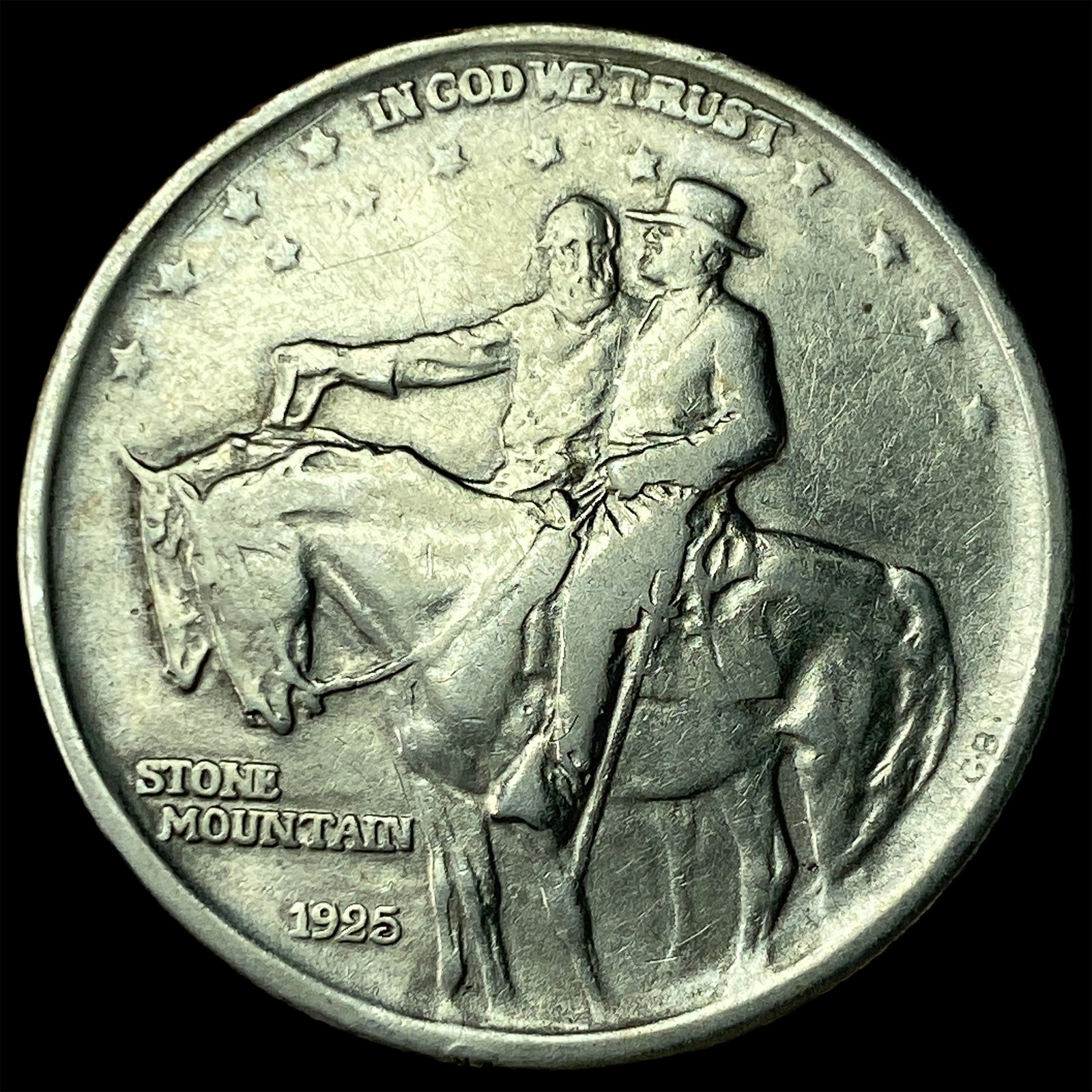 1925 Silver Stone Mountain Half Dollar NICELY CIRCULATED (1 of 2)