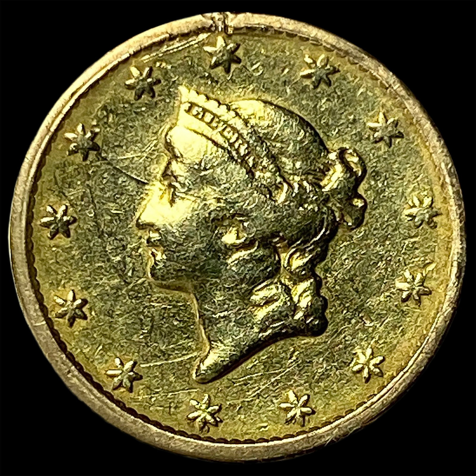 1849 Gold $1 Liberty Head Type 1 CLOSELY UNCIRCULATED (1 of 2)