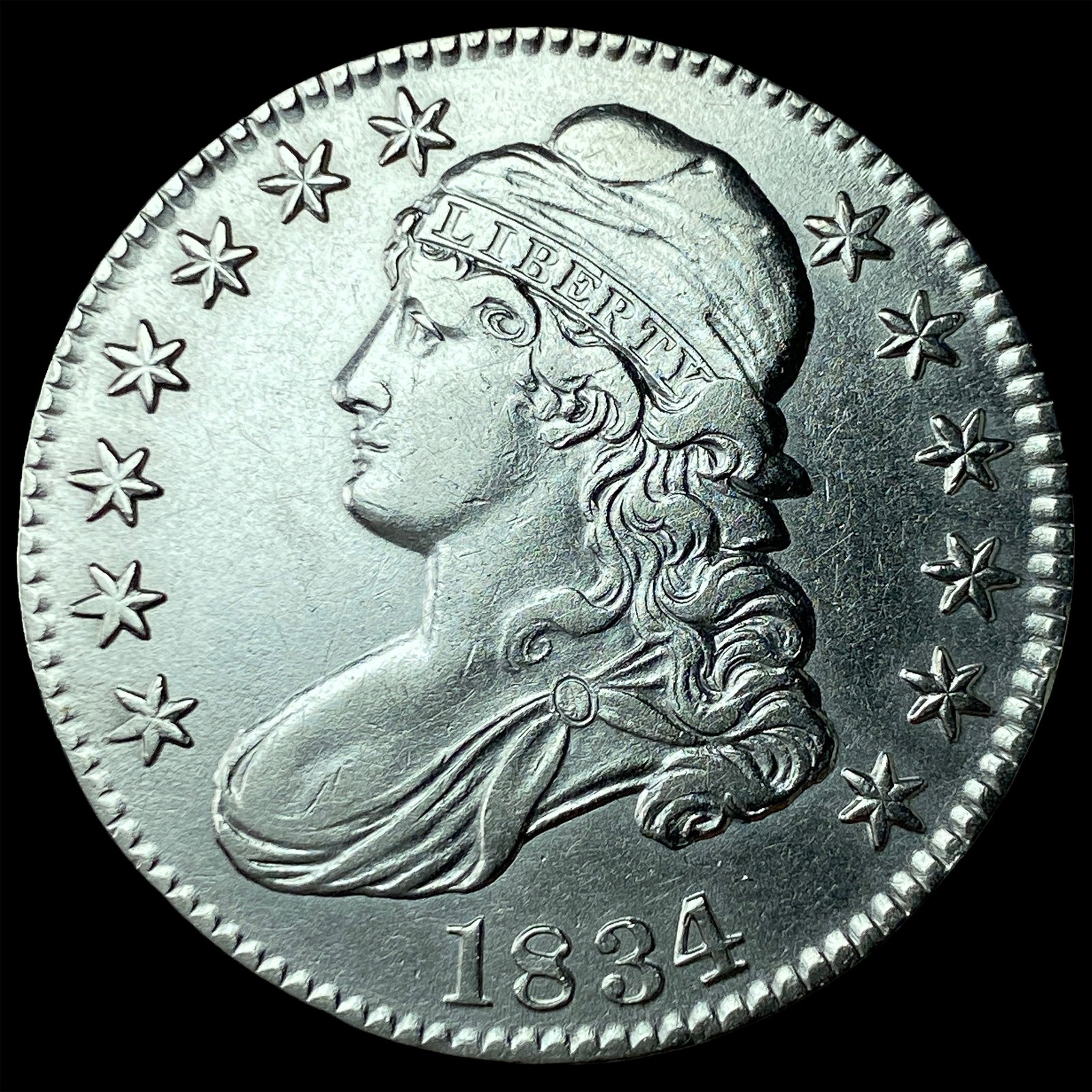 1834 Capped Bust Half Dollar CLOSELY UNCIRCULATED (1 of 2)