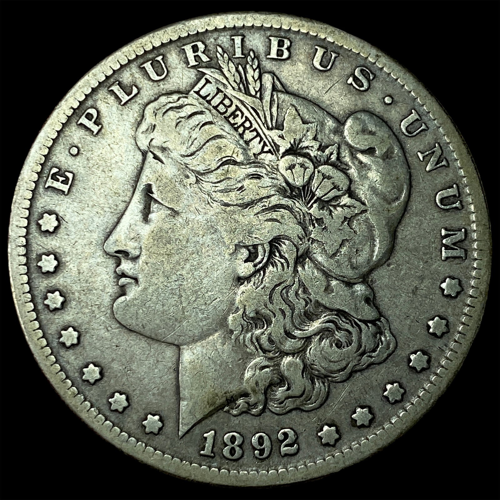 1892-S Silver Morgan Dollar NEARLY UNCIRCULATED: 1892-S Silver Morgan Dollar NEARLY UNCIRCULATED