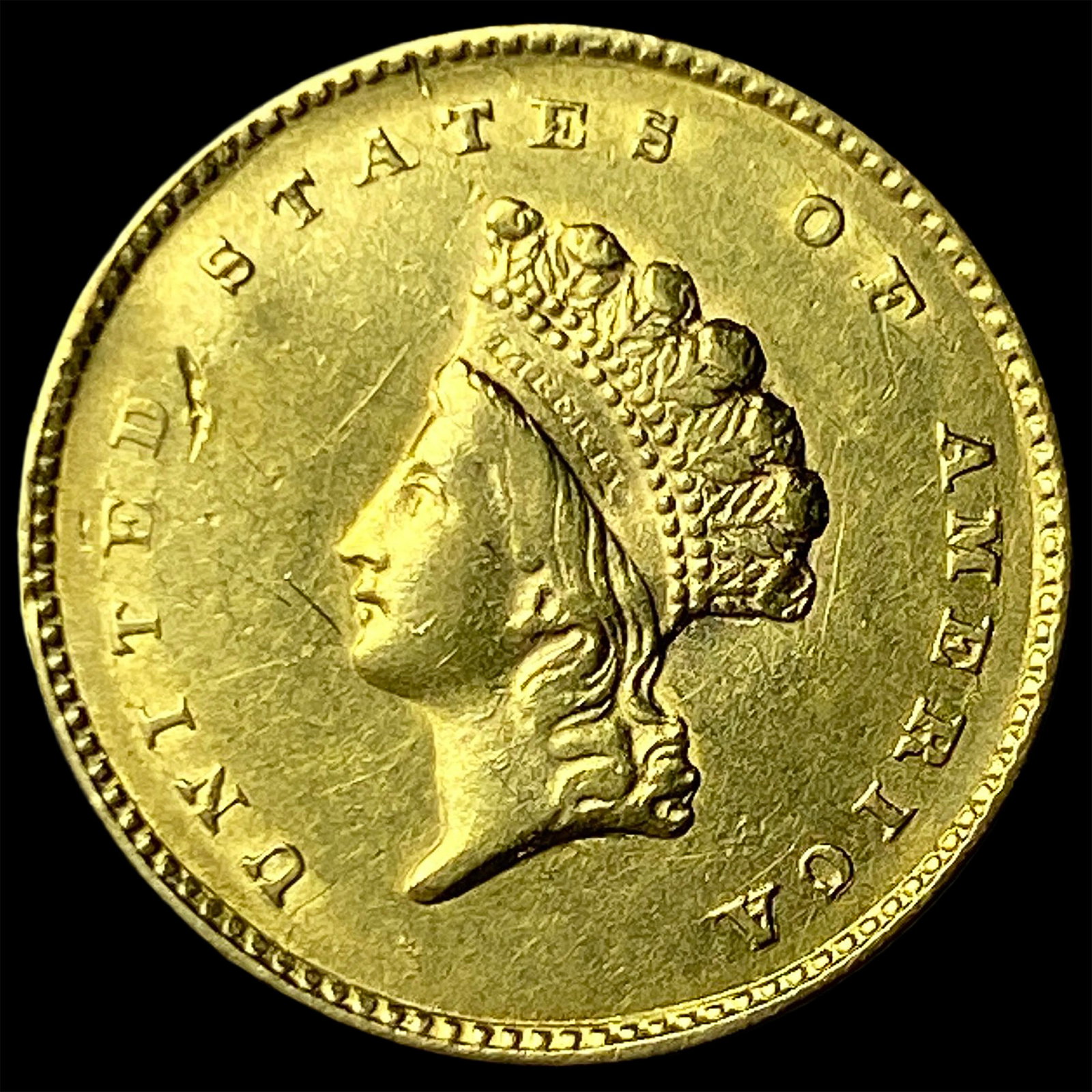 1855 Gold $1 Indian Princess Type 2 UNCIRCULATED: 1855 Gold $1 Indian Princess Type 2 UNCIRCULATED