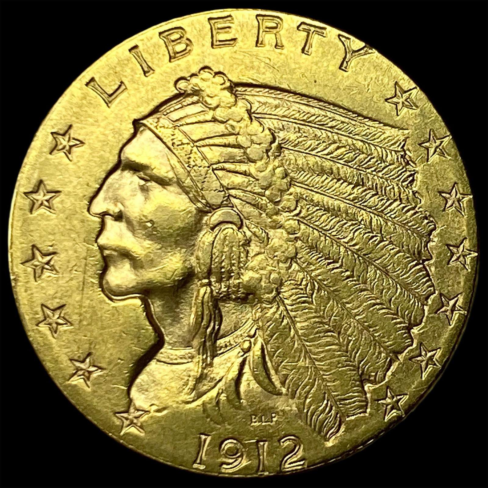 1912 Indian Head Gold $2.50 Quarter Eagle UNCIRCULATED: 1912 Indian Head Gold $2.50 Quarter Eagle UNCIRCULATED