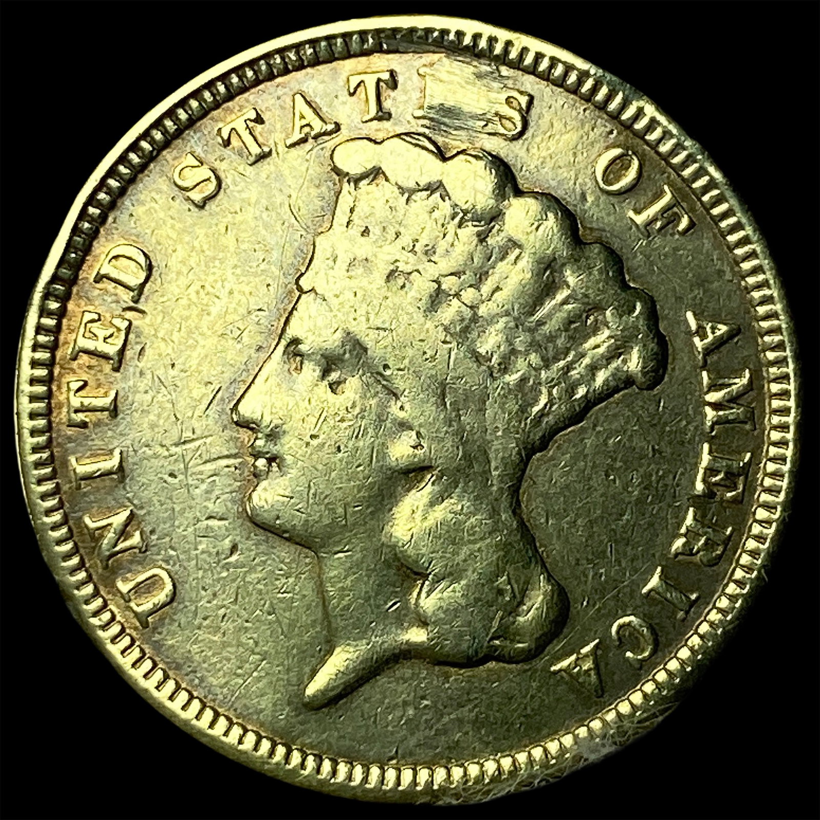 1854 Gold $3 Indian Princess Head HIGH GRADE: 1854 Gold $3 Indian Princess Head HIGH GRADE