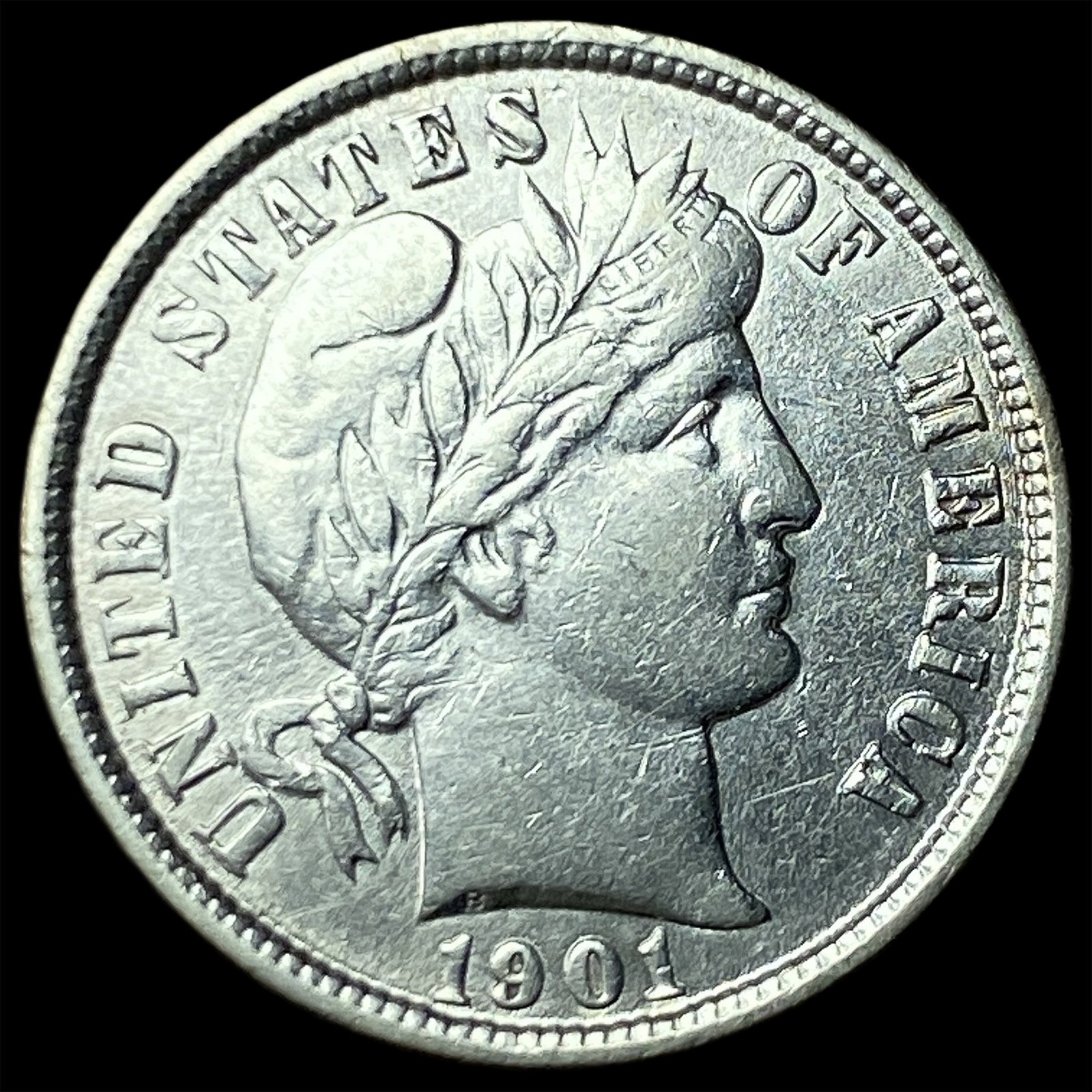1901 Barber Dime CLOSELY UNCIRCULATED (1 of 2)