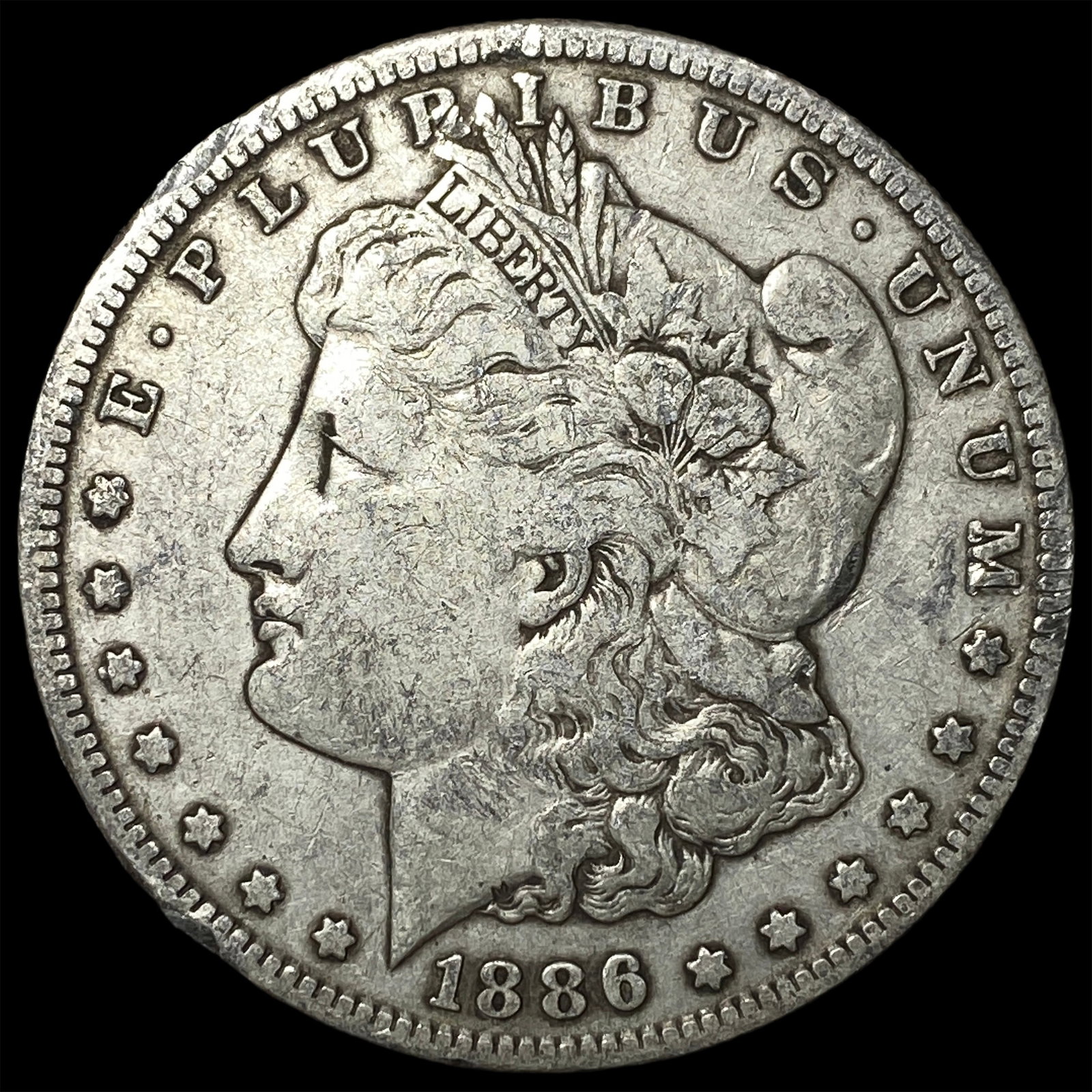 1886-S Silver Morgan Dollar LIGHTLY CIRCULATED: 1886-S Silver Morgan Dollar LIGHTLY CIRCULATED