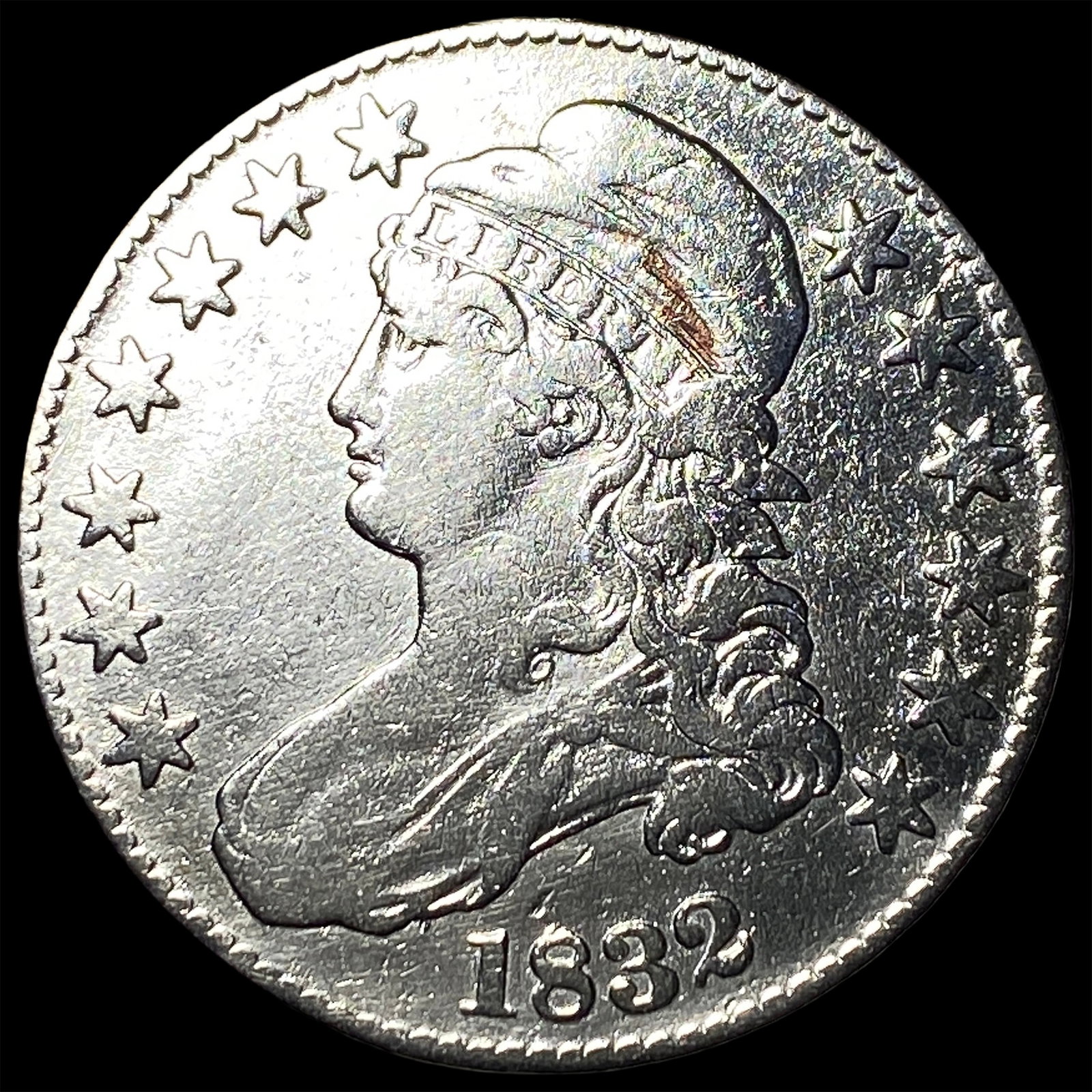 1832 Capped Bust Silver Half Dollar LIGHTLY CIRCULATED: 1832 Capped Bust Silver Half Dollar LIGHTLY CIRCULATED