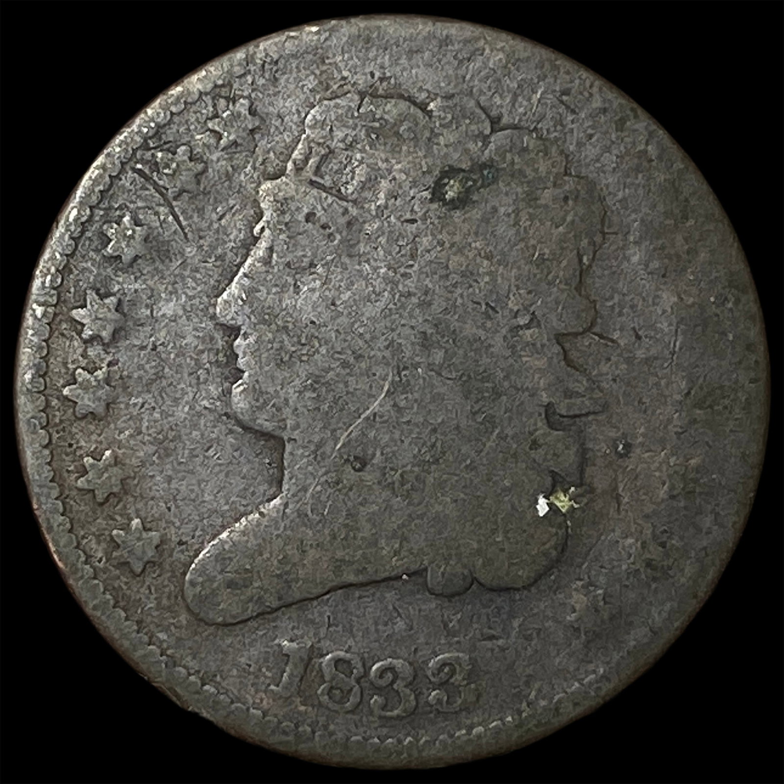 1833 Classic Head Half Cent NICELY CIRCULATED: 1833 Classic Head Half Cent NICELY CIRCULATED