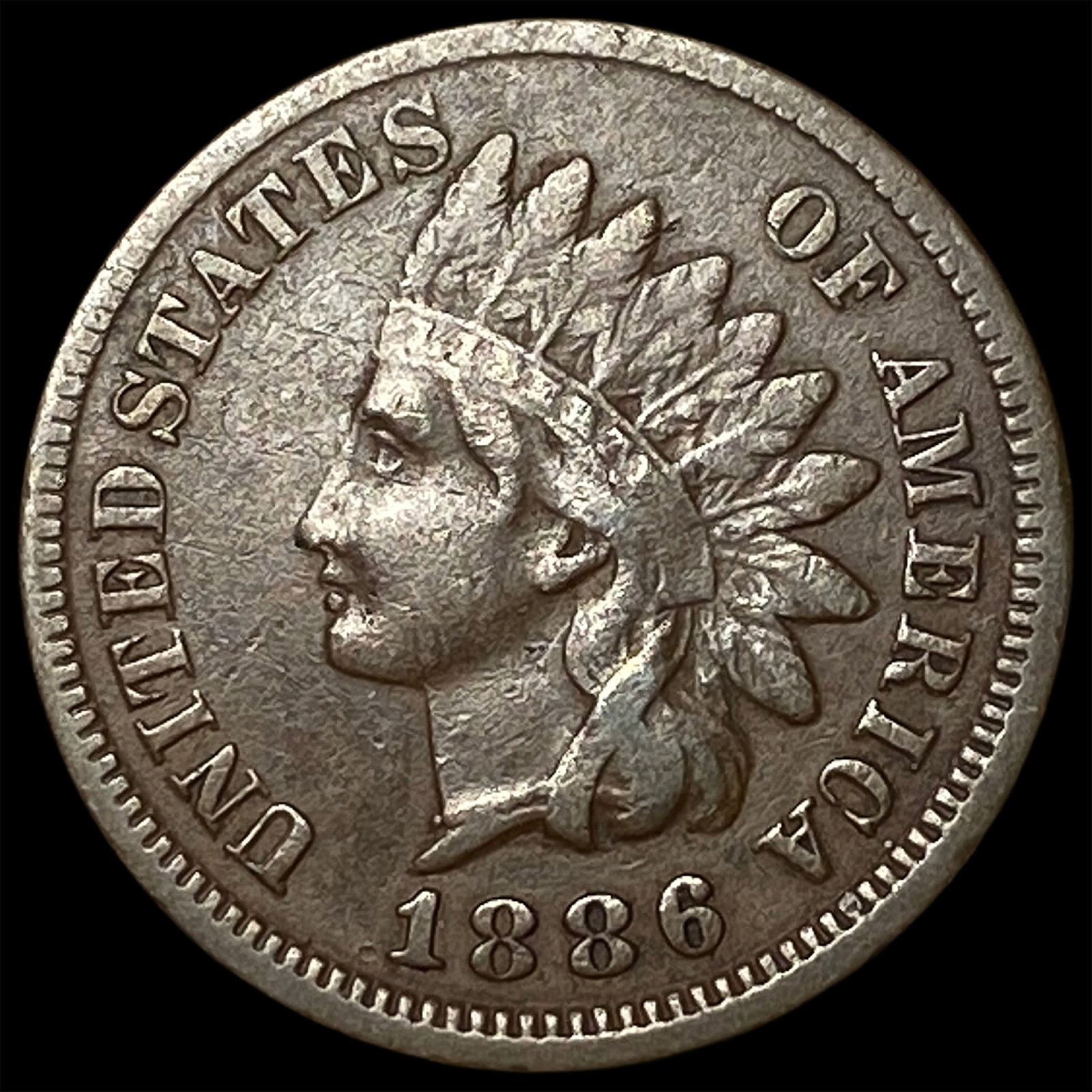 1886 Indian Head Cent LIGHTLY CIRCULATED: 1886 Indian Head Cent LIGHTLY CIRCULATED