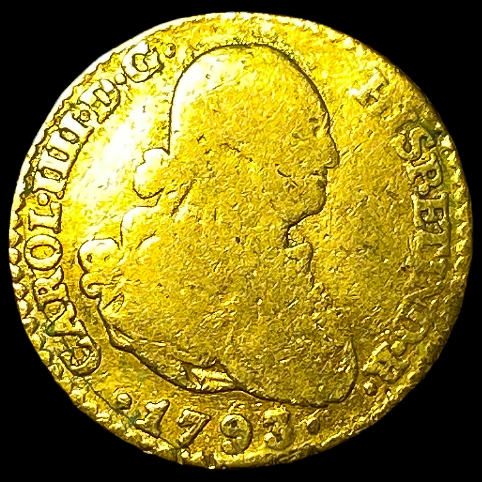 1793 Spain Gold 1 Escudo Charles IV NICELY CIRCULATED (1 of 2)