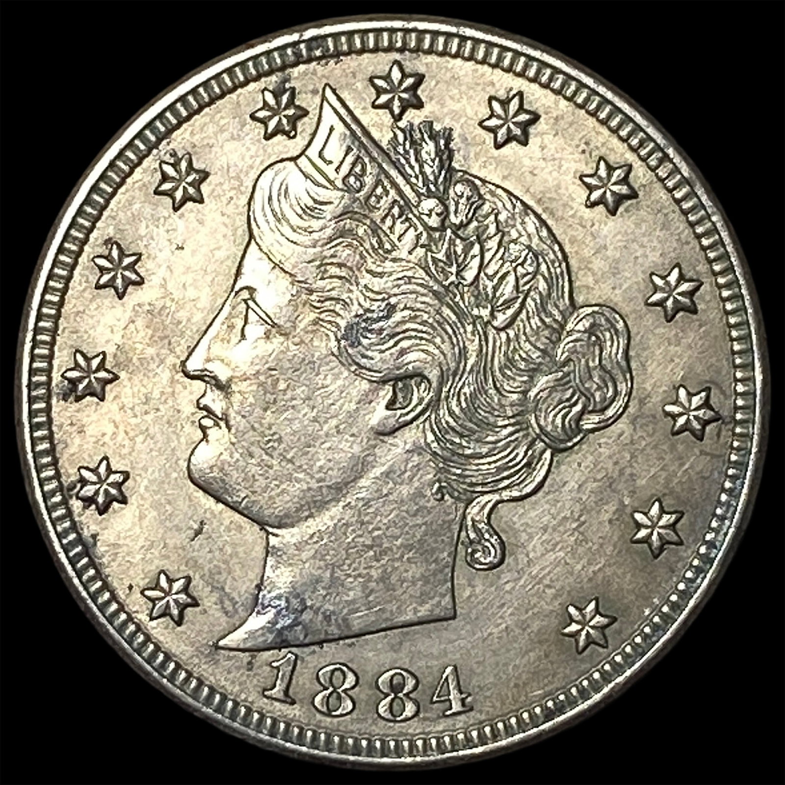 1884 Liberty Head Nickel CLOSELY UNCIRCULATED: 1884 Liberty Head Nickel CLOSELY UNCIRCULATED