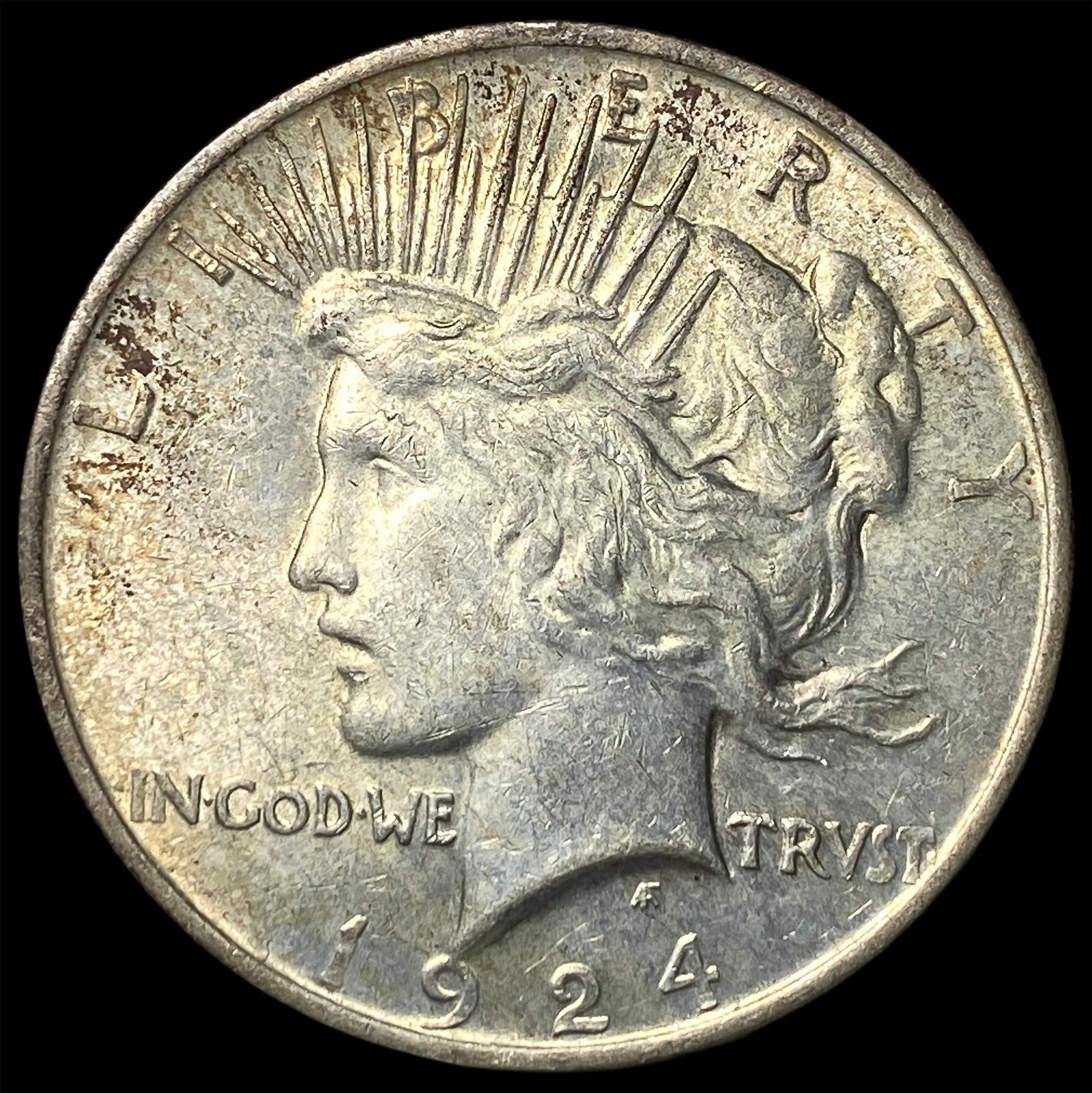 1924 Peace Silver Dollar CHOICE AU: 1924 Peace Silver Dollar CHOICE AU